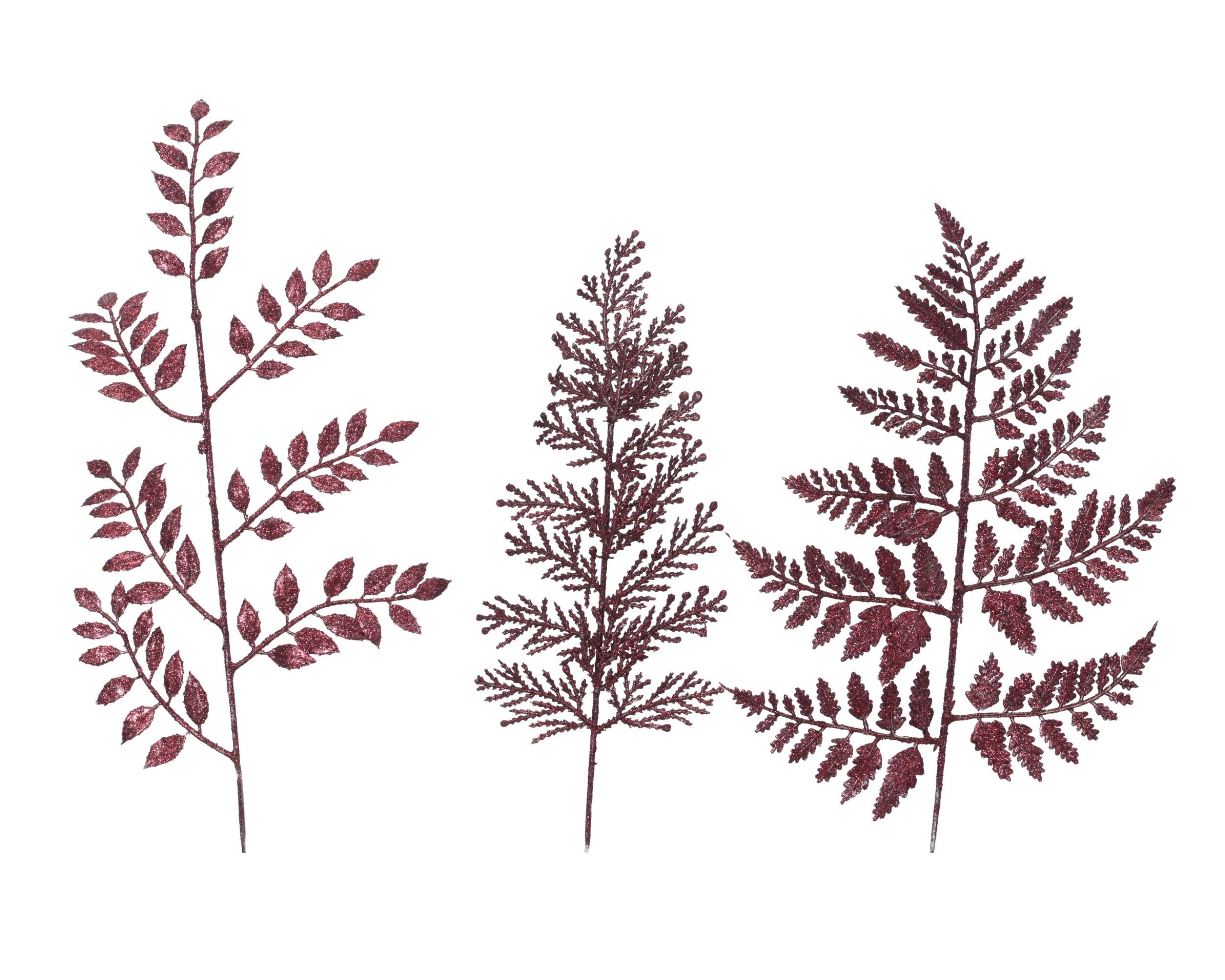 Oxblood Glitter Sprigs