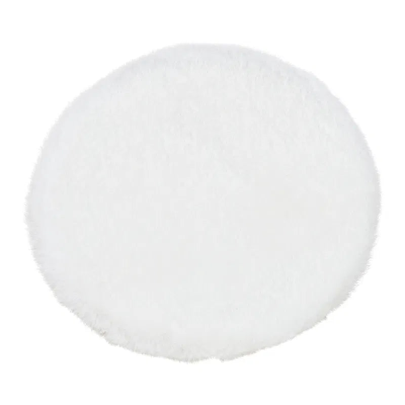 Decorative Faux Fur White Ø34cm