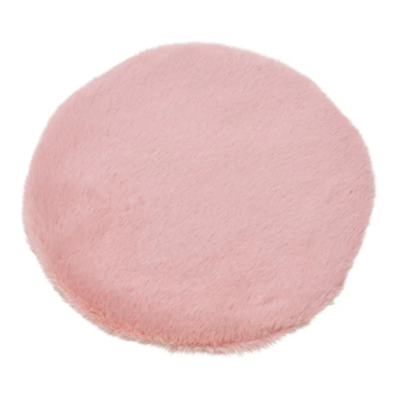 Decorative Faux Fur Pink Ø34cm