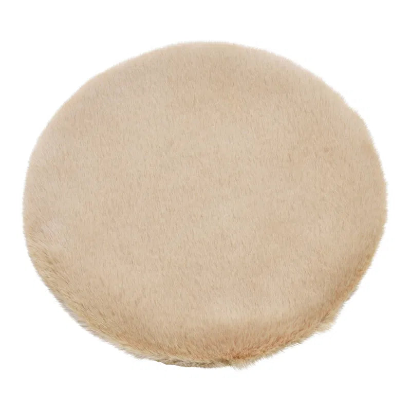 Decorative Faux Fur Beige Ø34cm