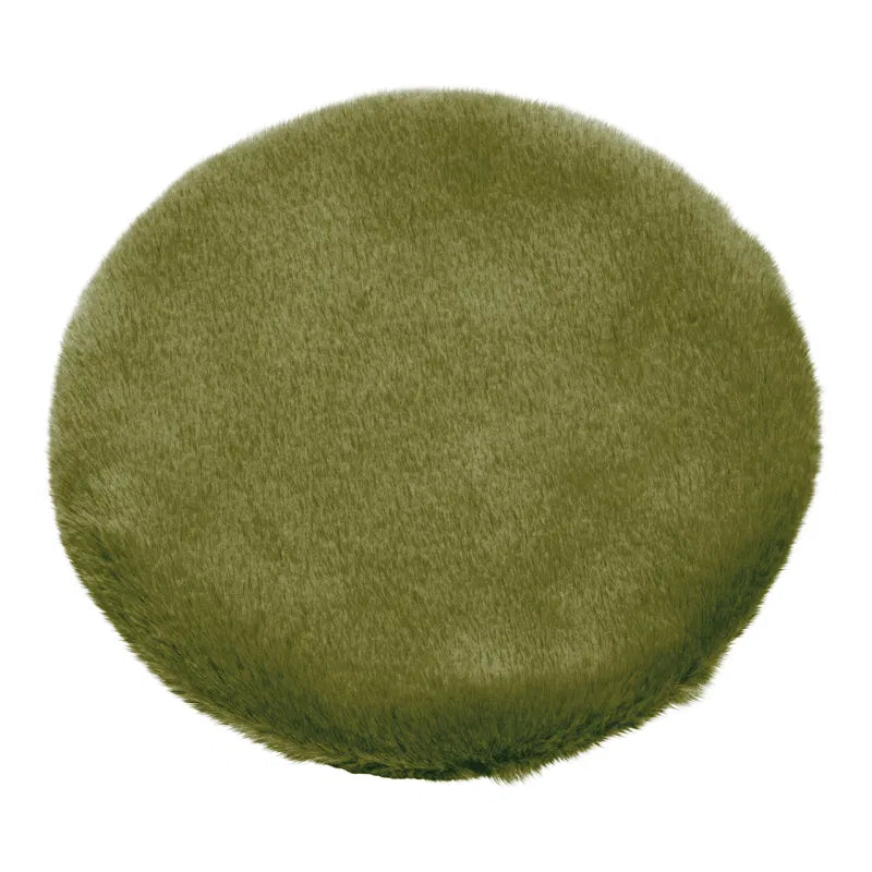 Decorative Faux Fur Green Ø34cm