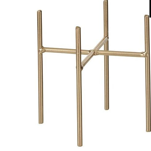 Metal Plant Pot Stand in Gold 14x13.5cm