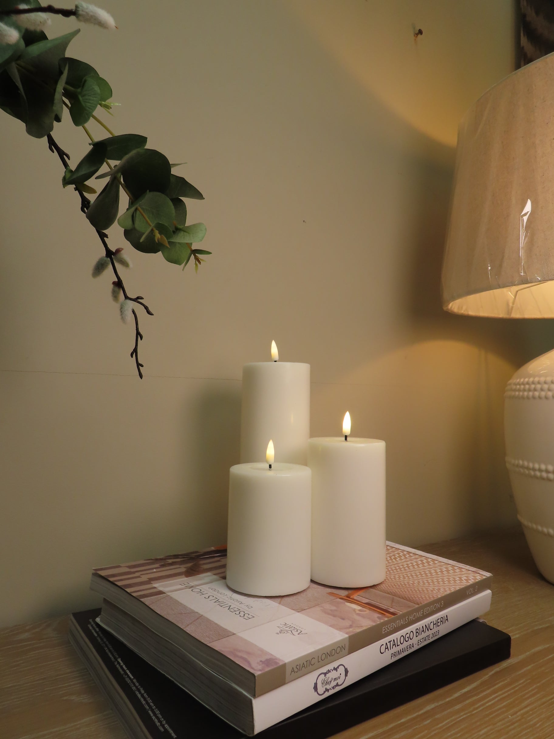 LED Candle 7.5 x 20cm - White