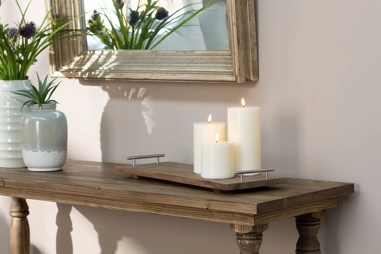 LED Candle 10 x 15cm - Cream