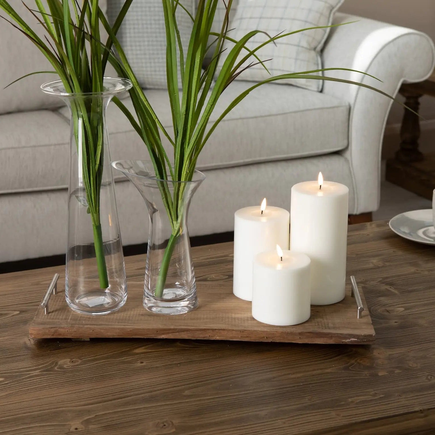 LED Candle 10 x 15cm - White