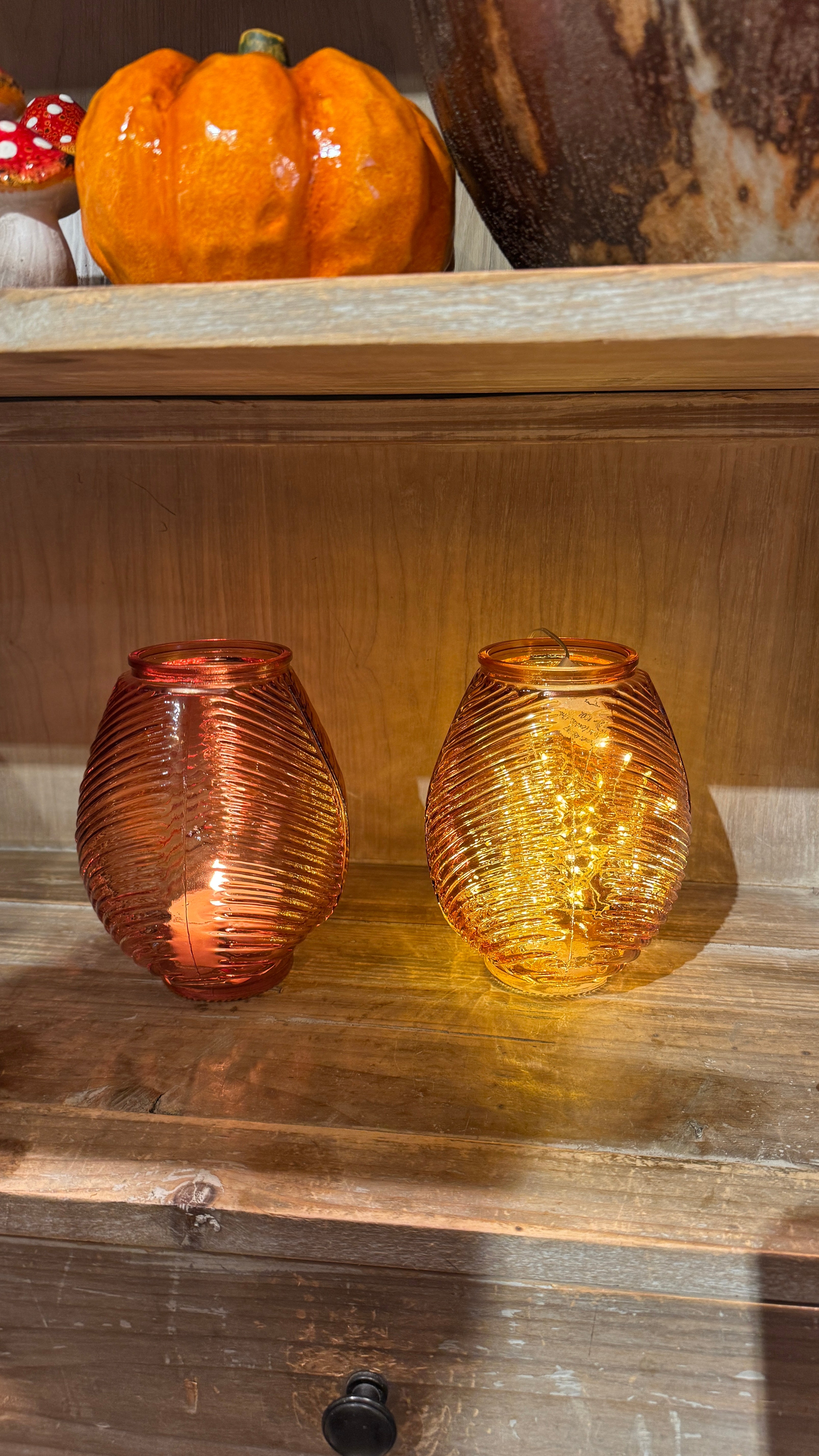 Ribbed Glass Vase