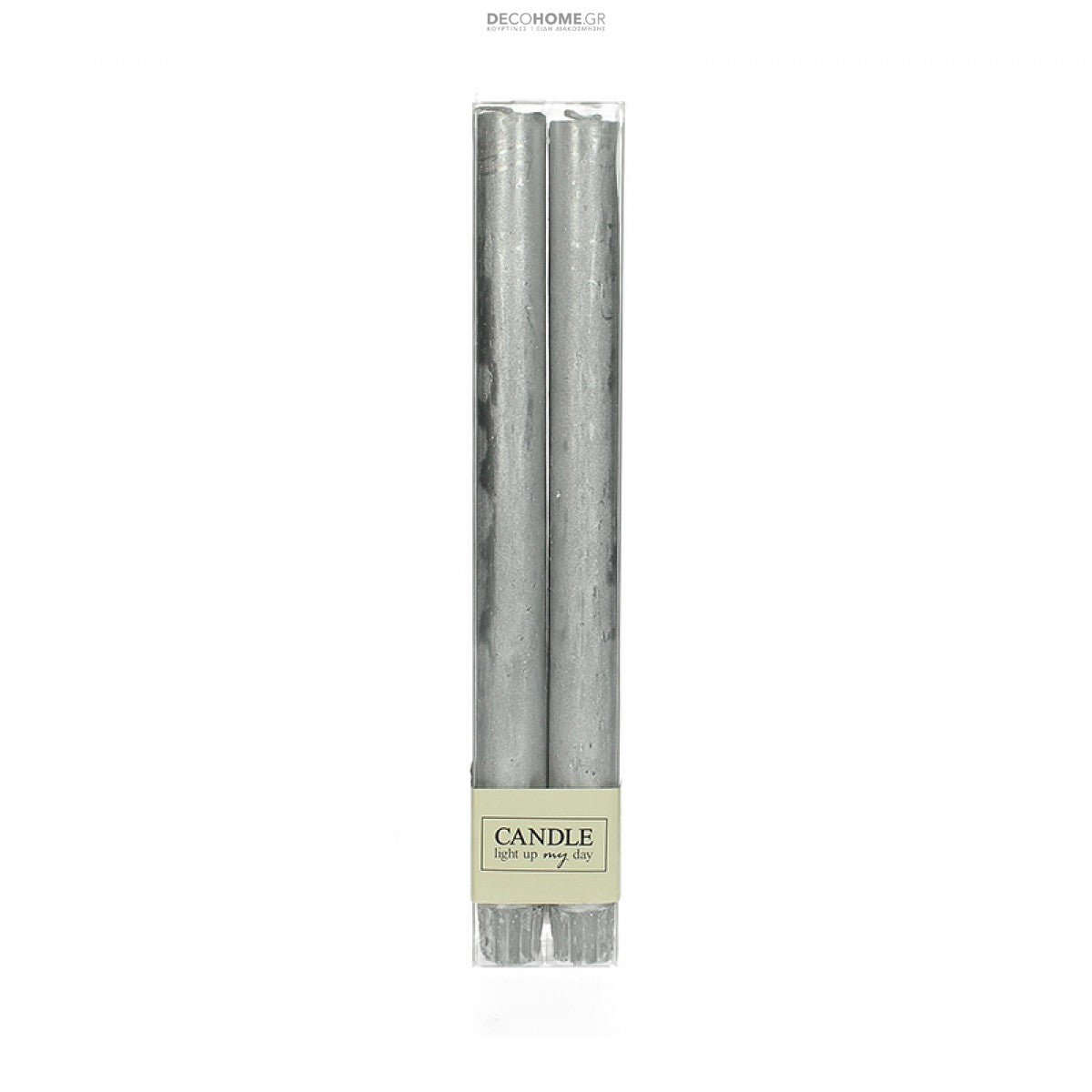 Silver Dinner Candles - Box of 4