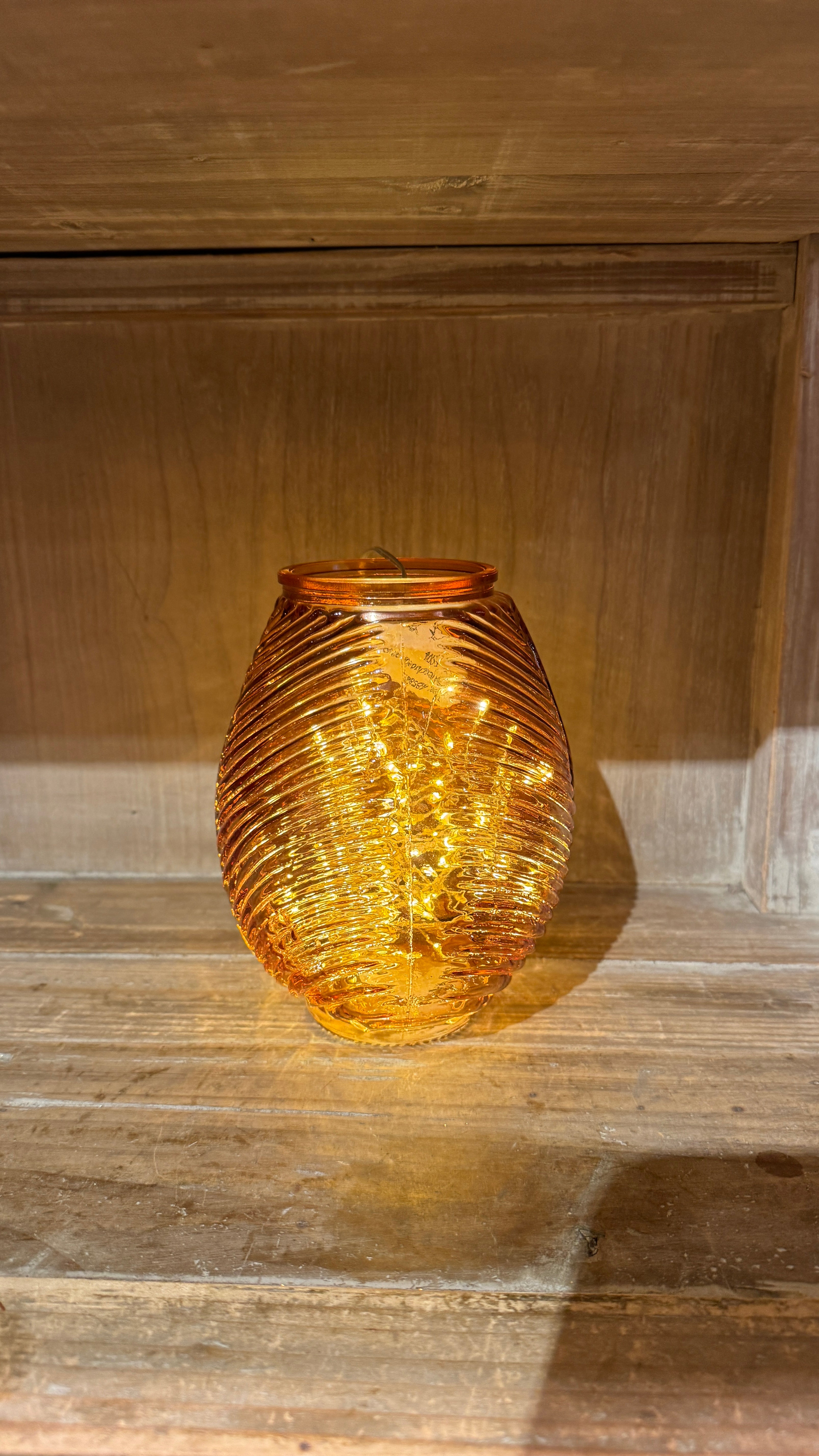 Ribbed Glass Vase