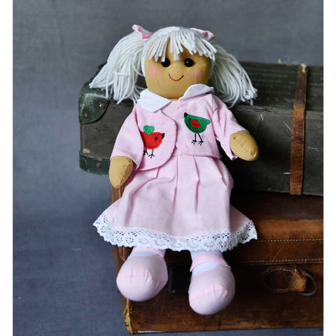 Rag Doll Pink Embroidered Jacket And Dress