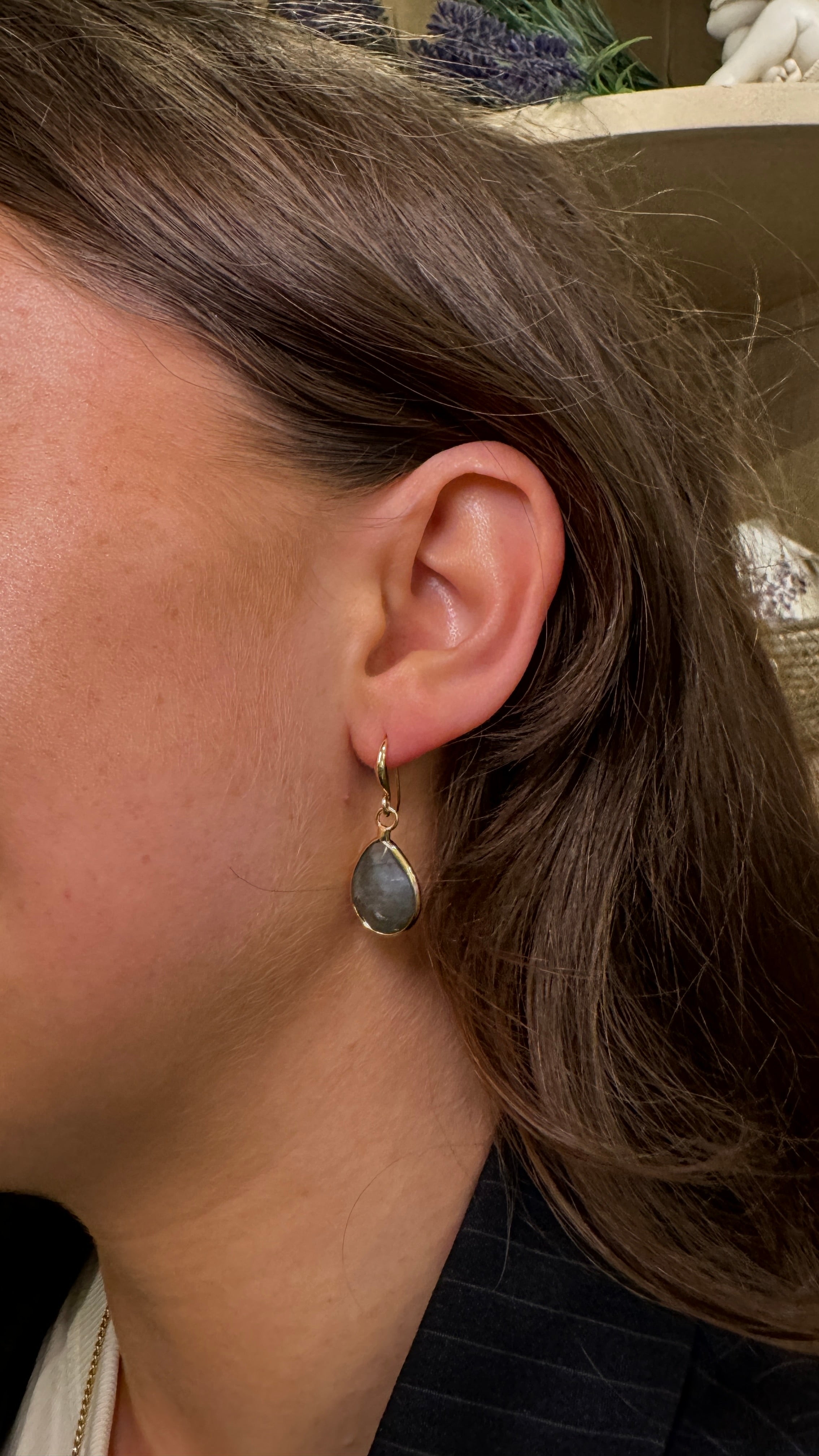 Cerulean Hook Earrings In Gold-Tone