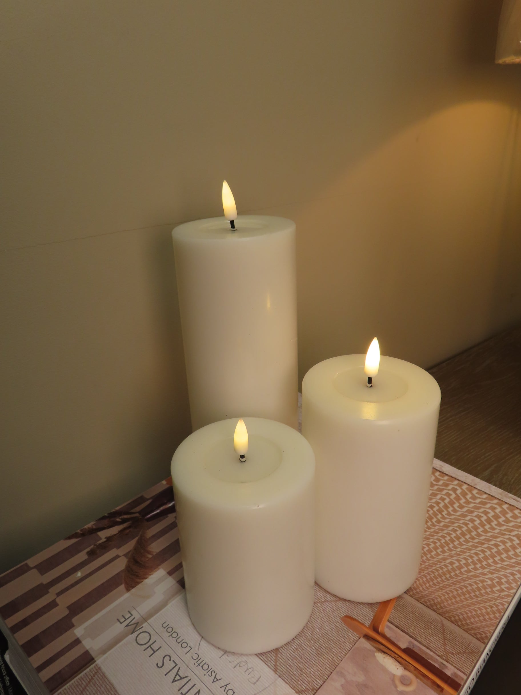 LED Candle 7.5 x 20cm - White