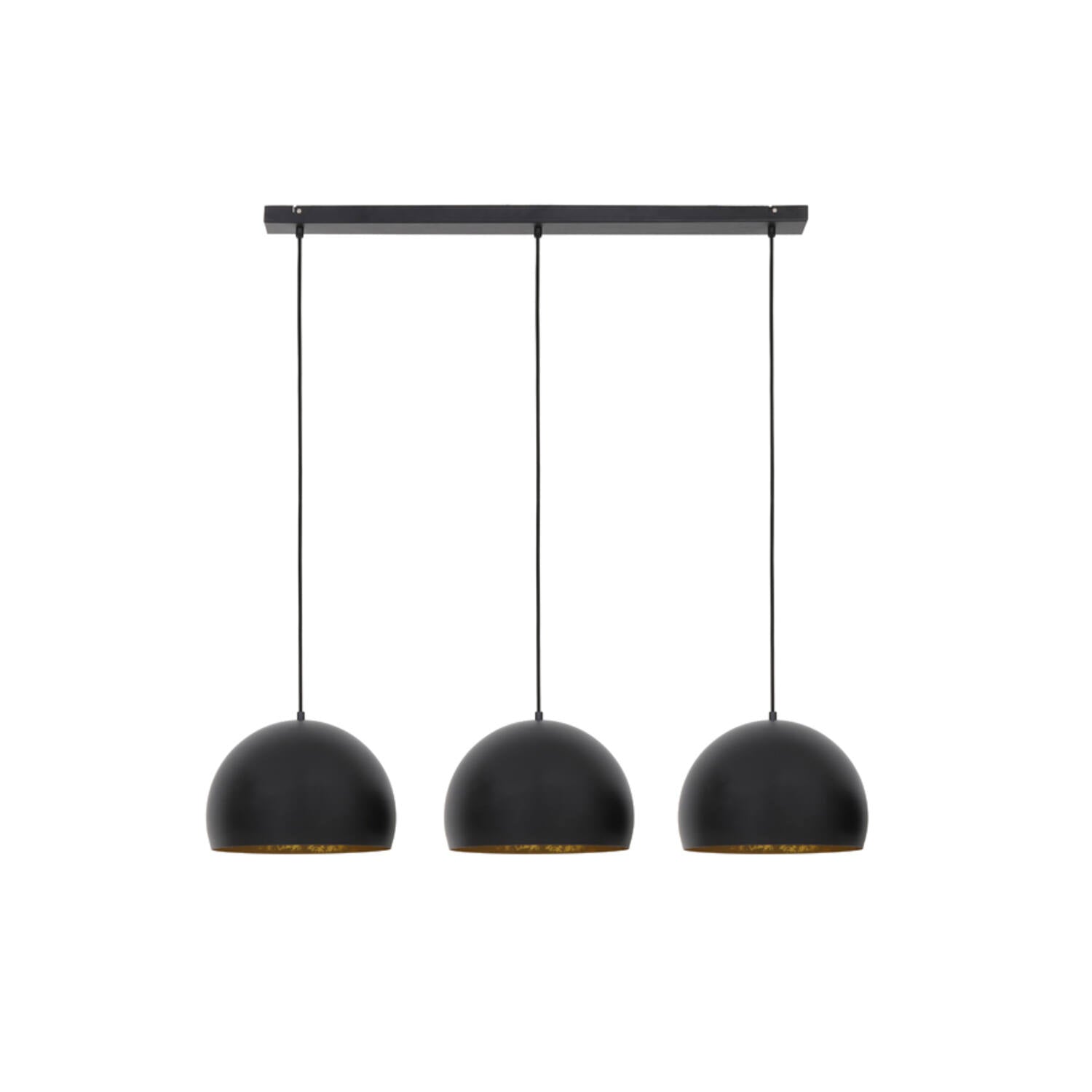 Hanging lamp 3L 120x33x25 cm JACKIE matt black-gold