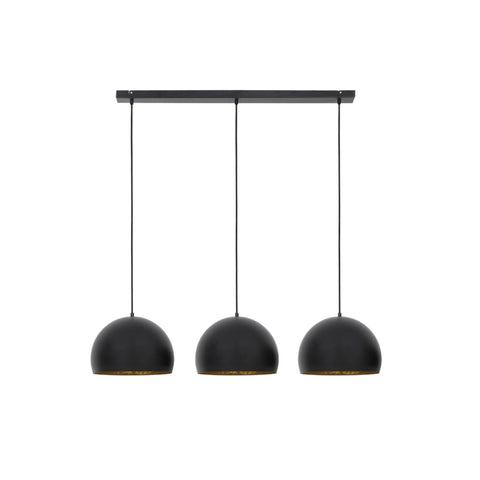 Hanging lamp 3L 120x33x25 cm JACKIE matt black-gold
