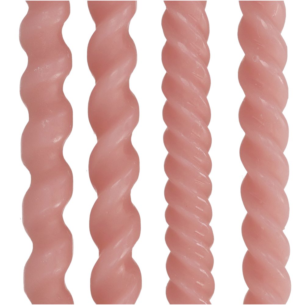 Pink Spiral Candles - Box of 4