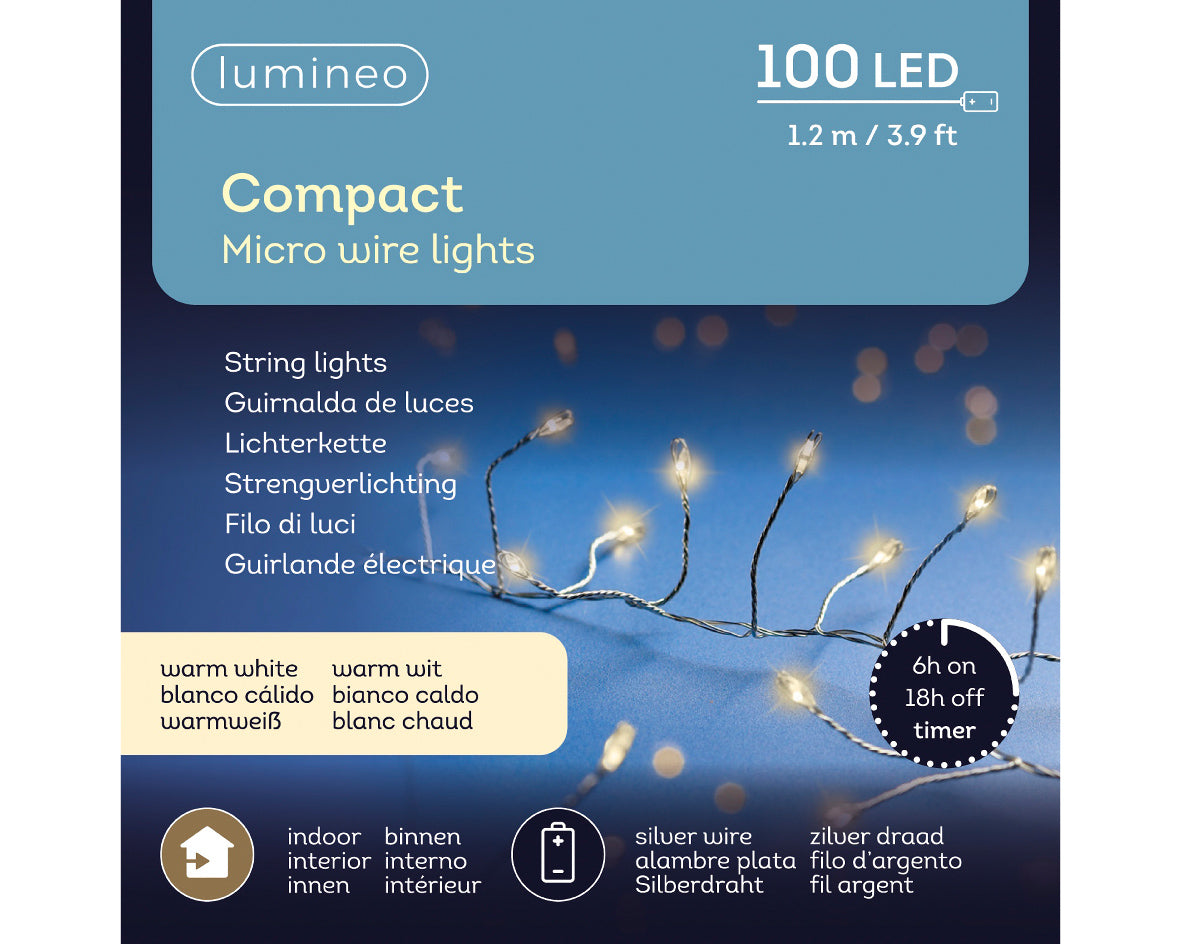 Micro LED Cluster Lights - Warm White - Battery Operated