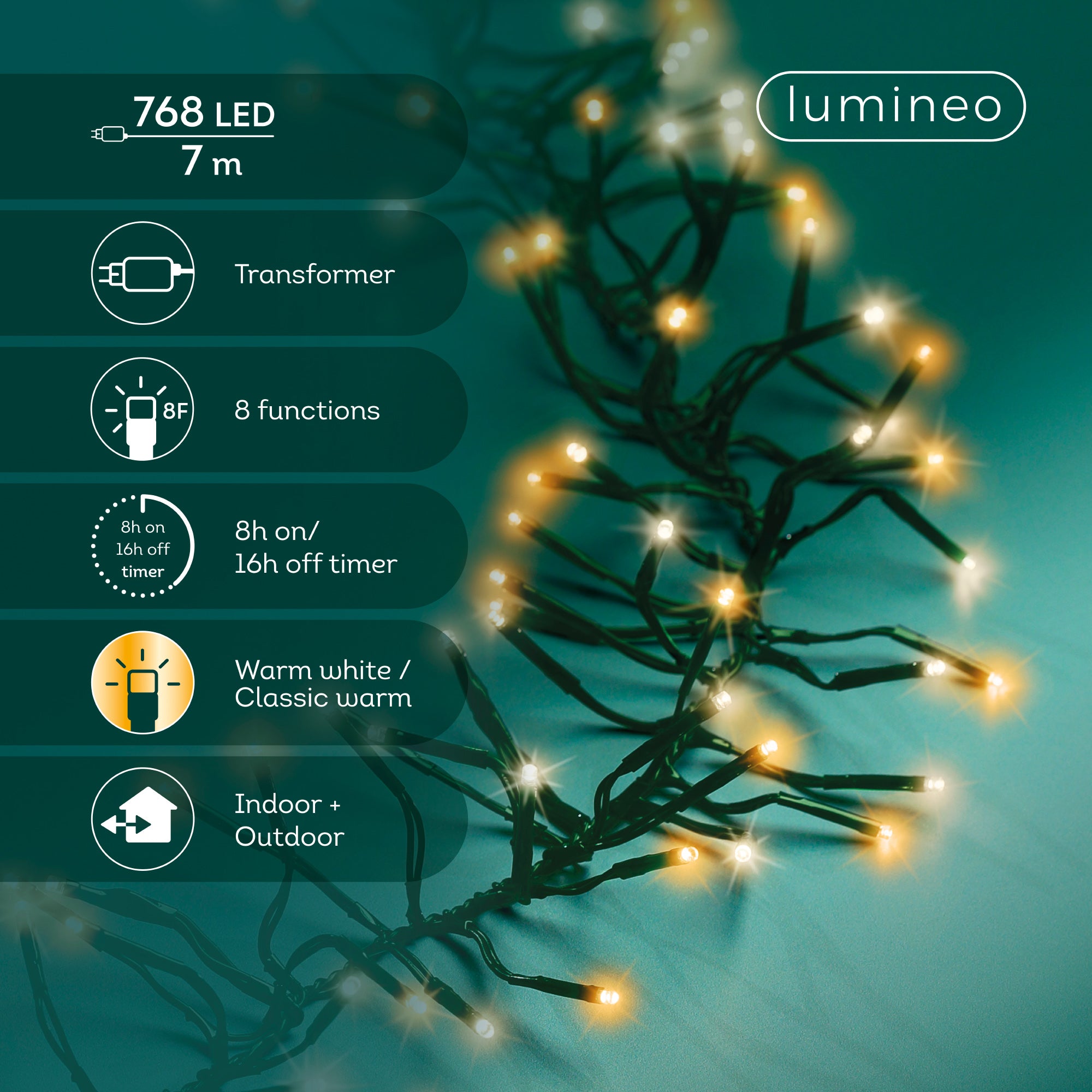 LED Cluster Lights - Warm White/Classic Warm - Plug In