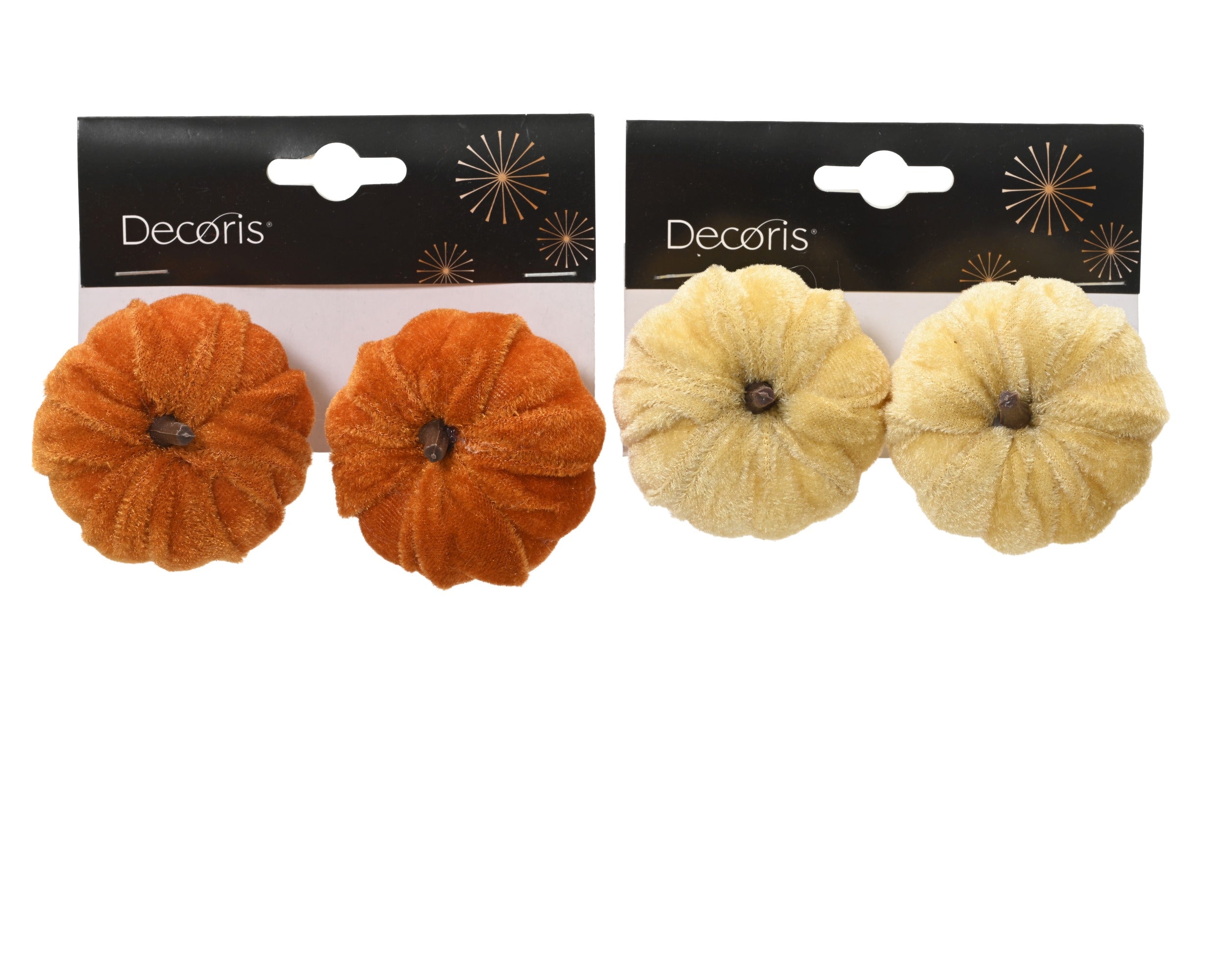 Velvet Pumpkin Clips – Set of 2