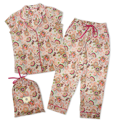 Vintage Floral Print Pyjamas