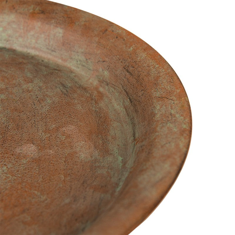 Bird Feeder Tray Green Brown Iron 48x42x75 cm