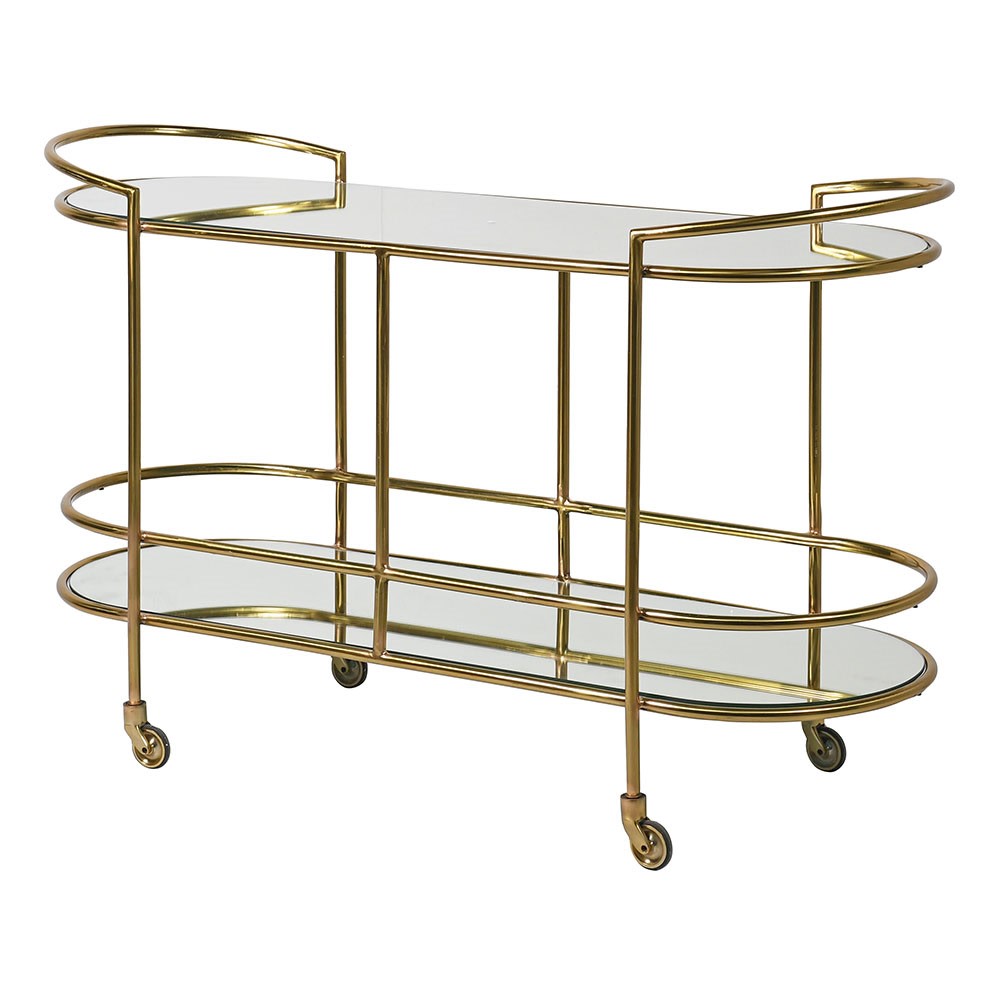 Oval Gold Drinks Trolley