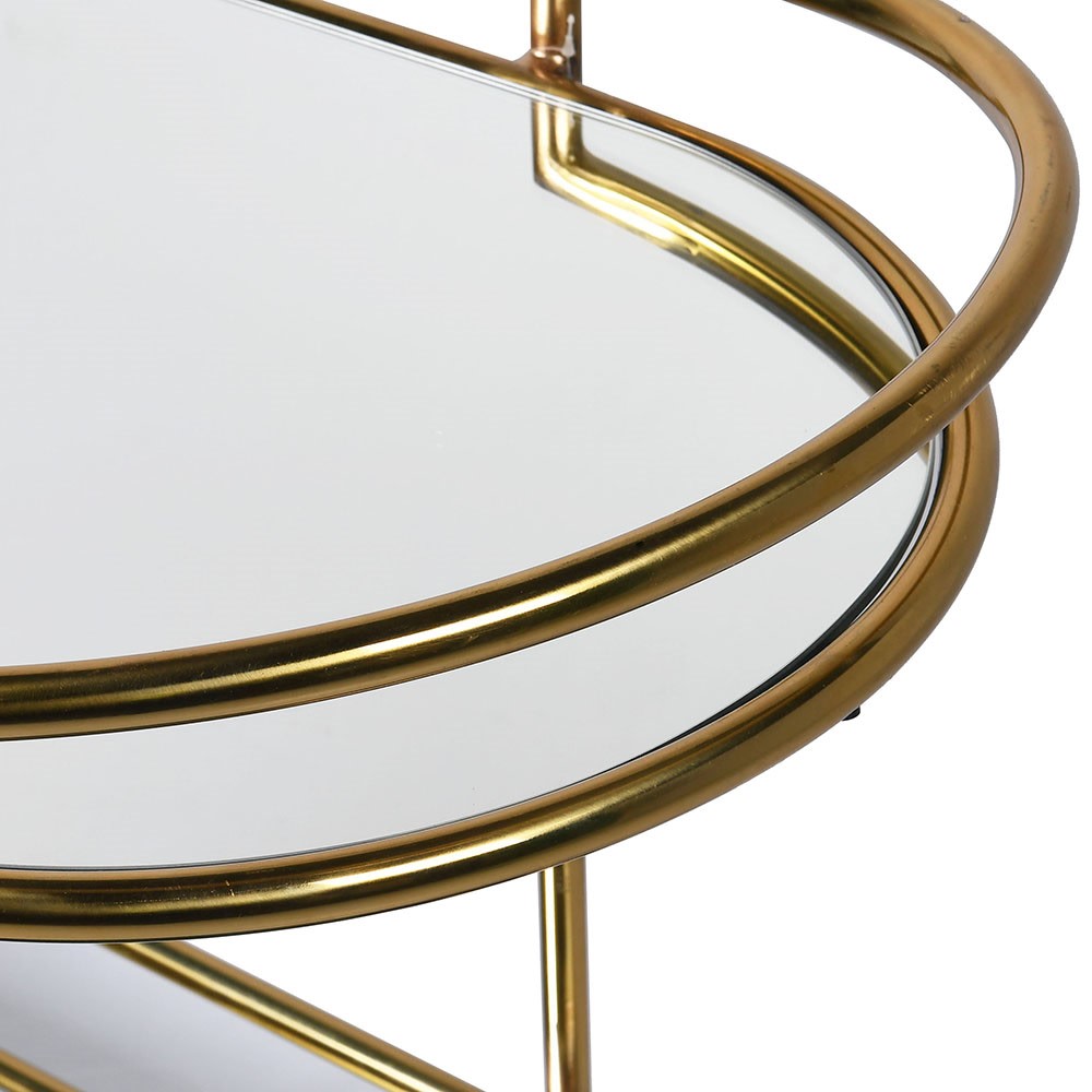Oval Gold Drinks Trolley