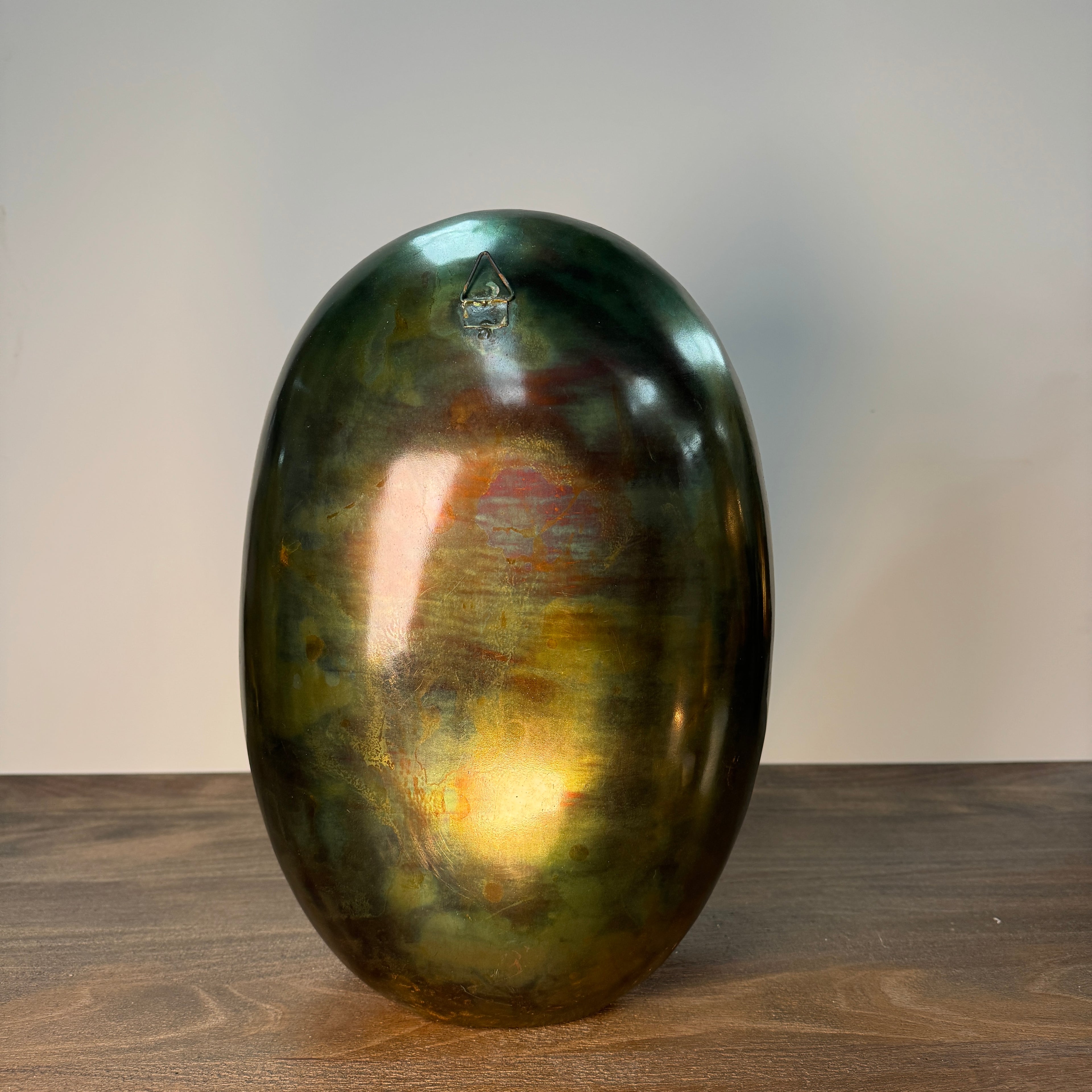 Green & Gold Oval Candle Holder - 38cm
