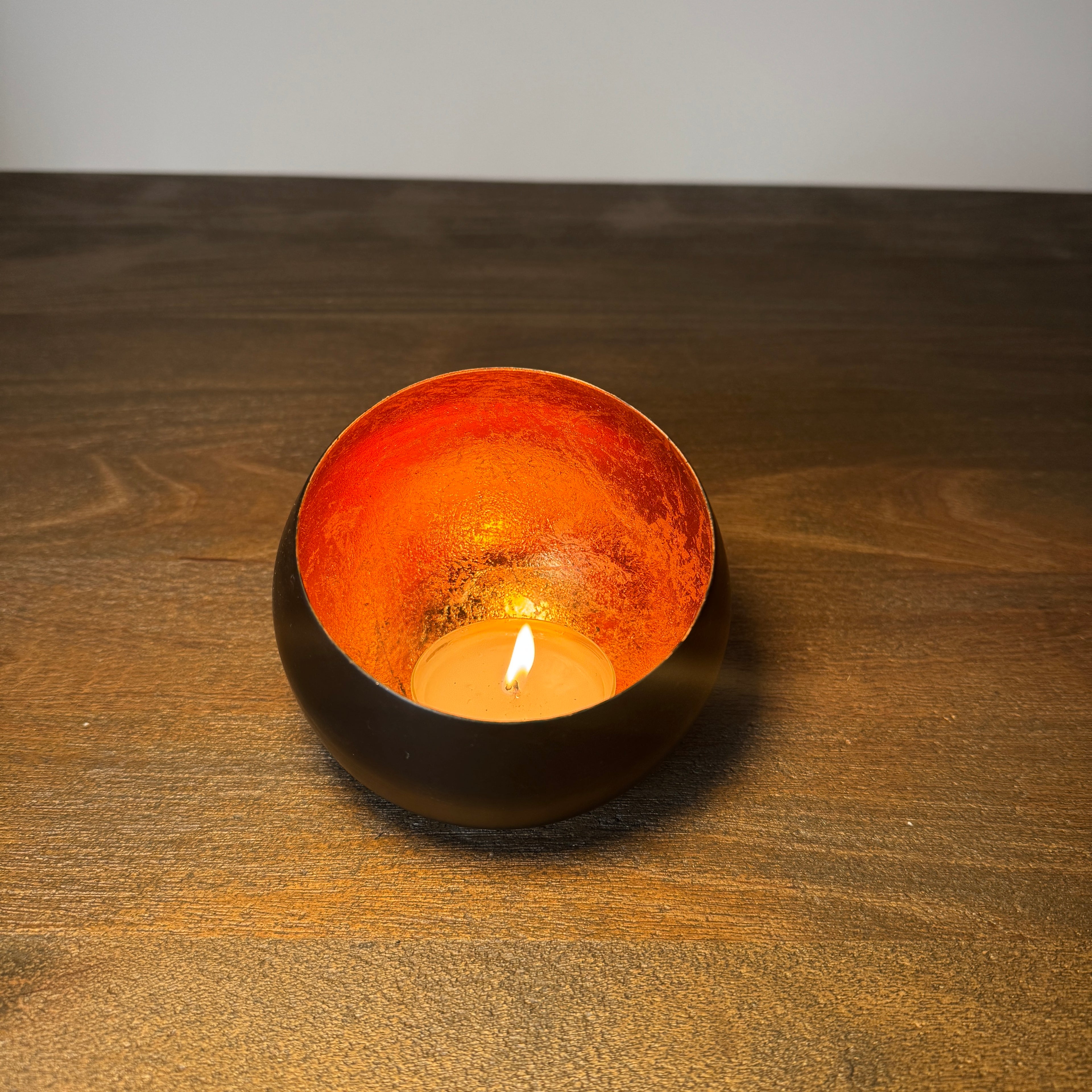 Amara Black & Copper Candle Holder