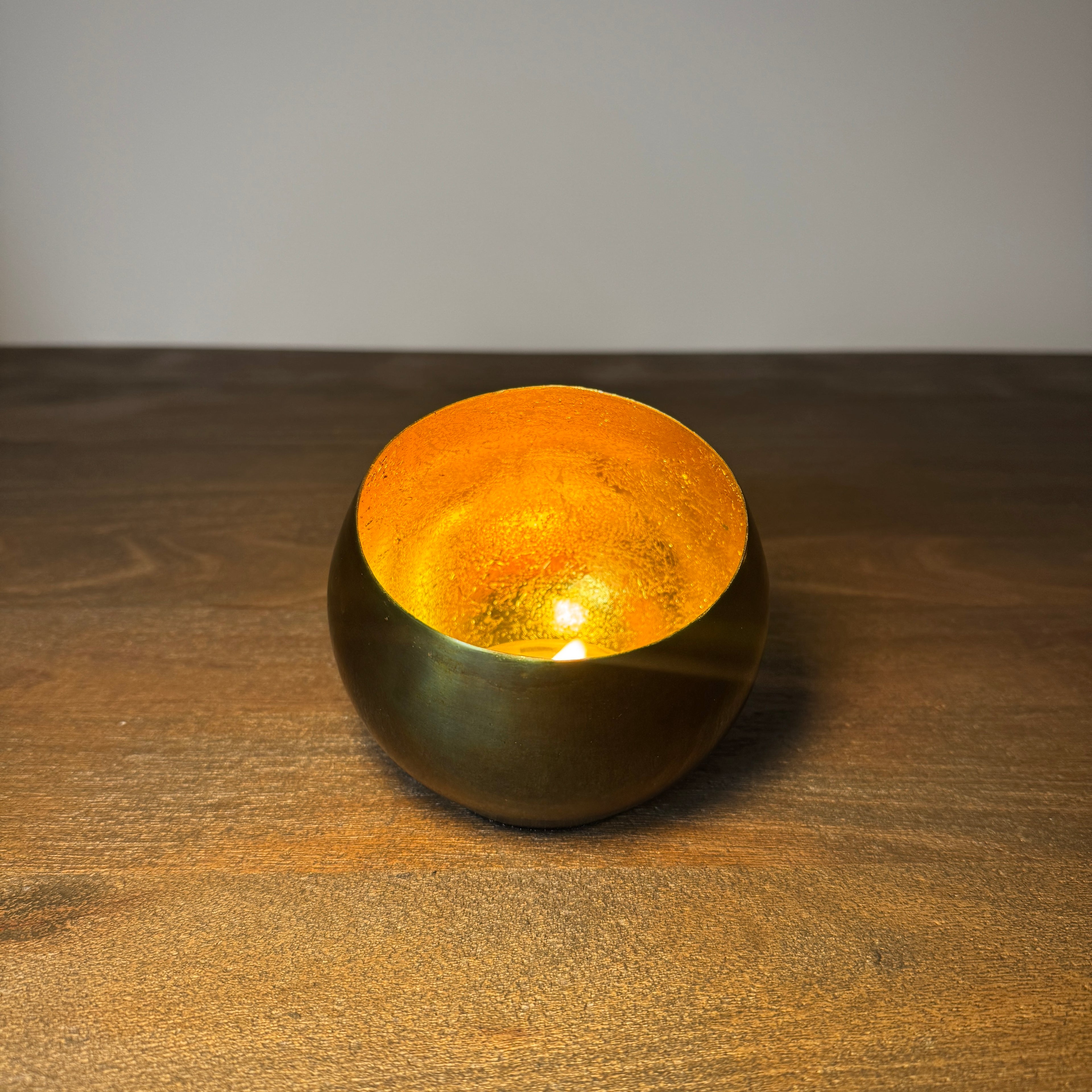Amara Green & Gold Candle Holder