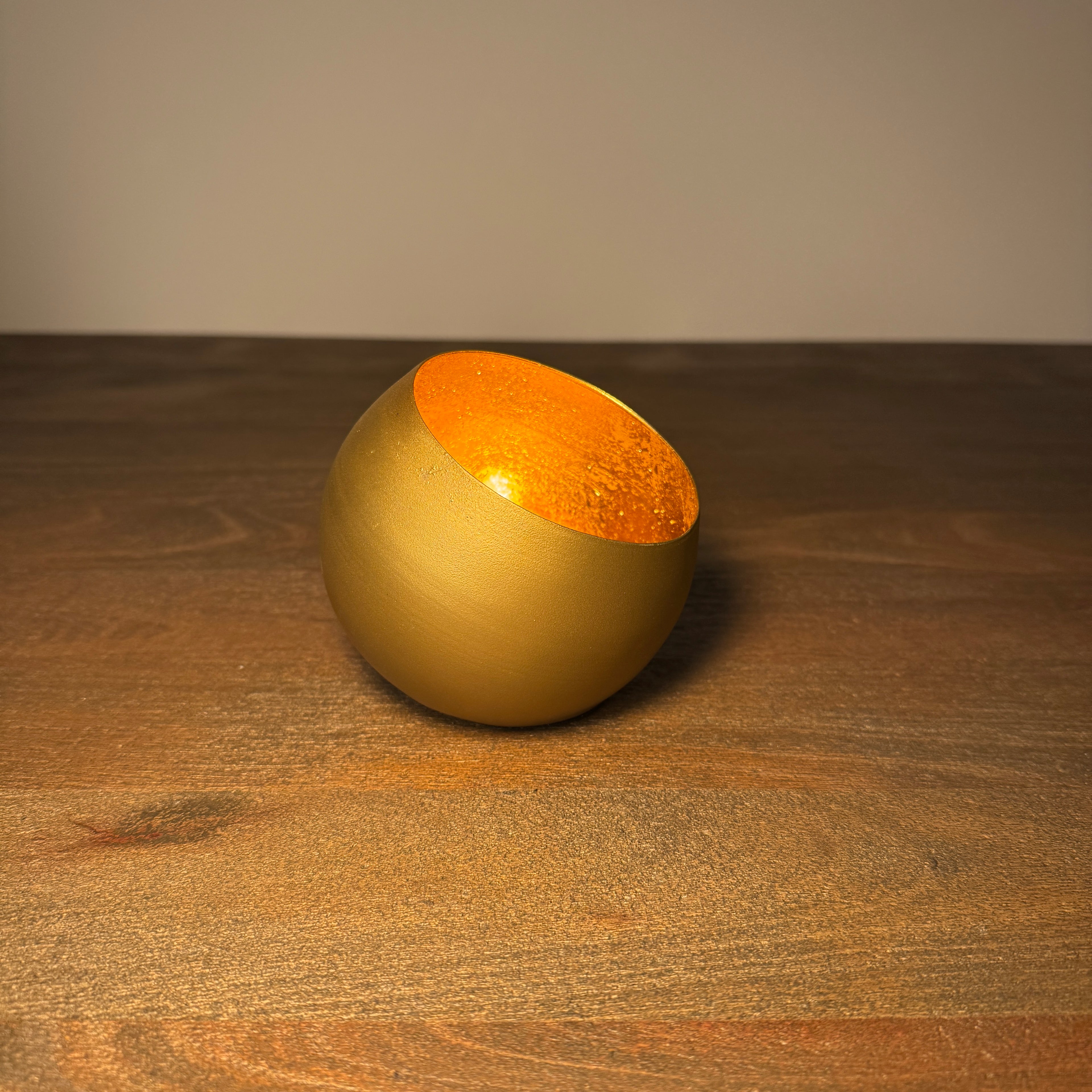 Amara Soft Gold & Gold Candle Holder