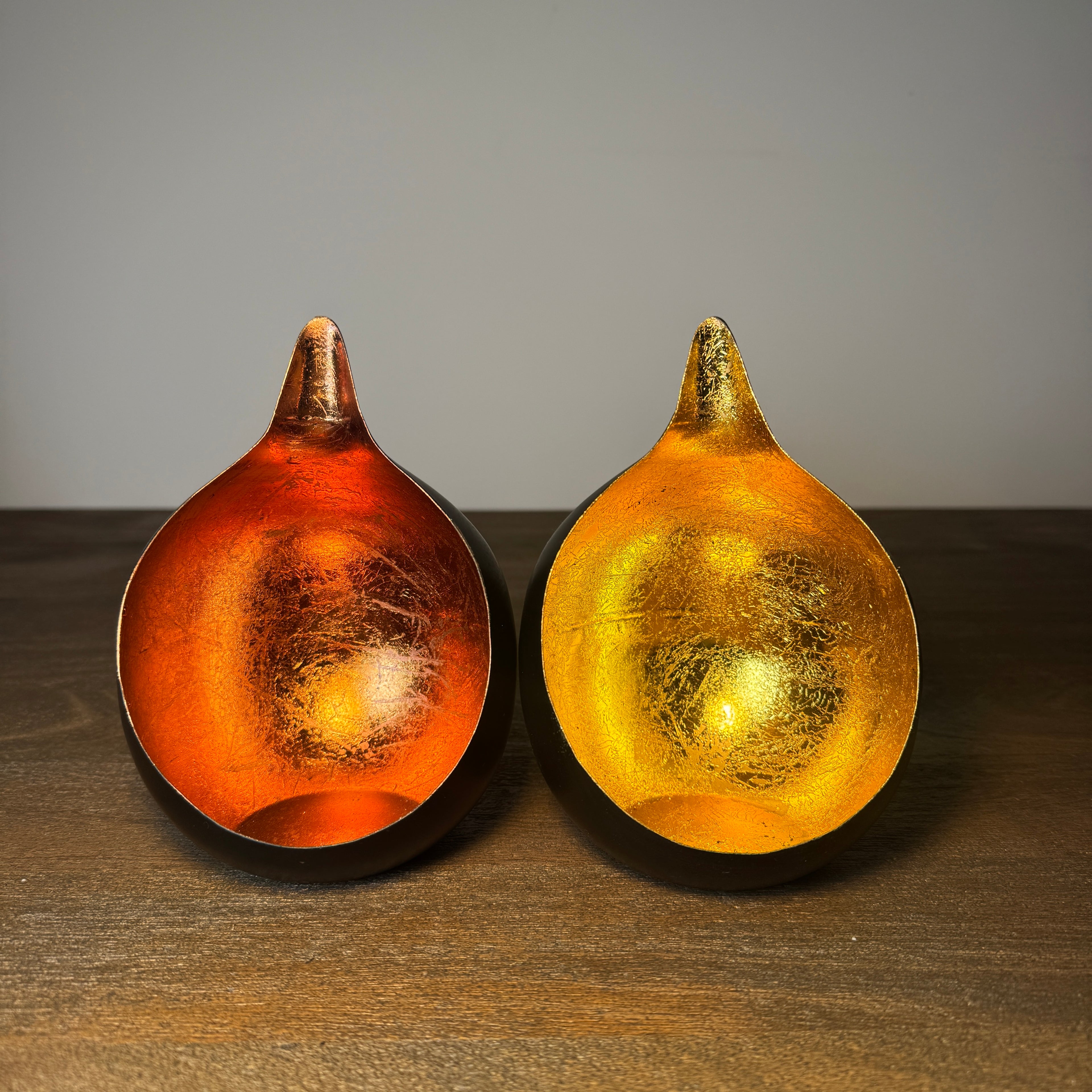 Azra Black & Gold Candle Holder