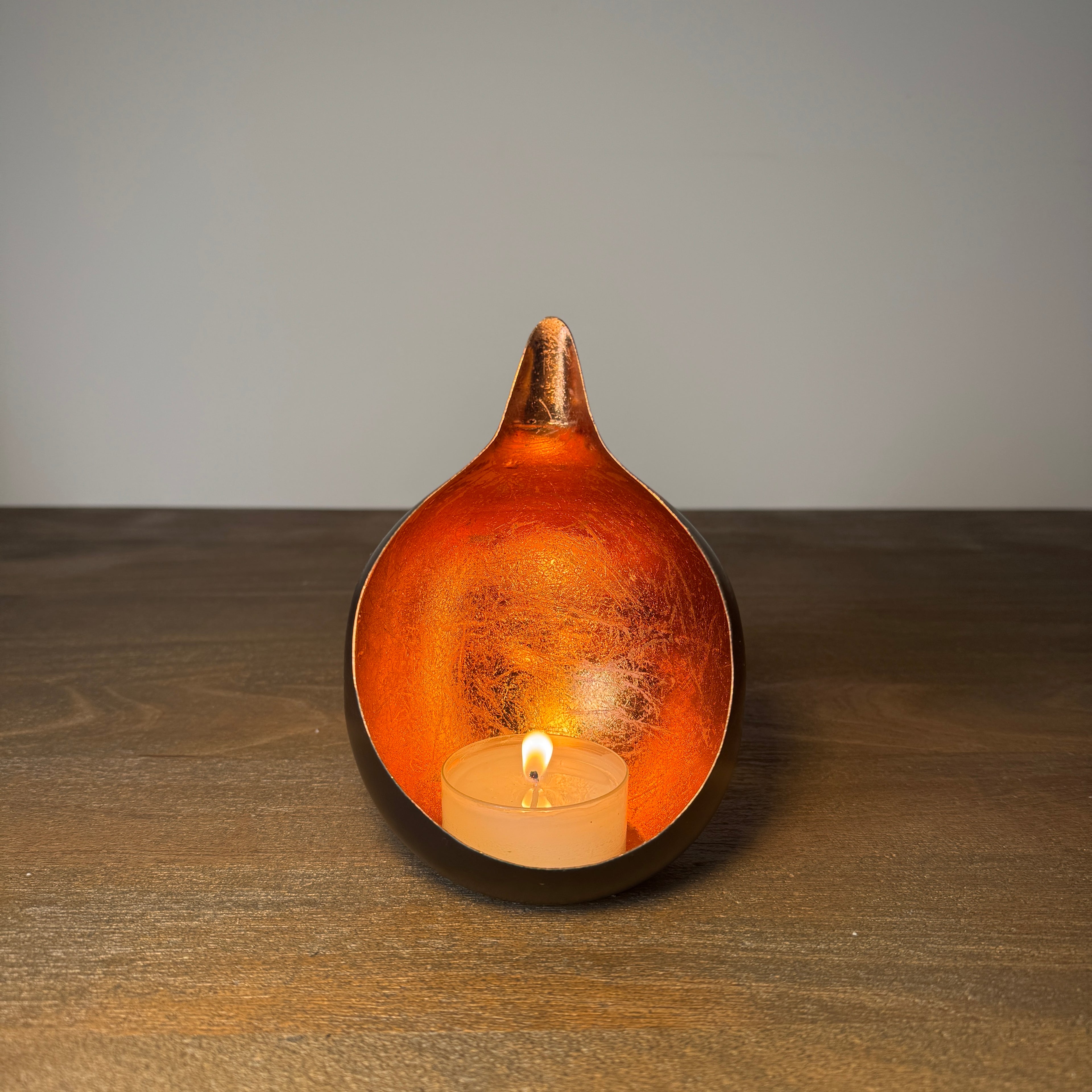 Azra Black & Copper Candle Holder