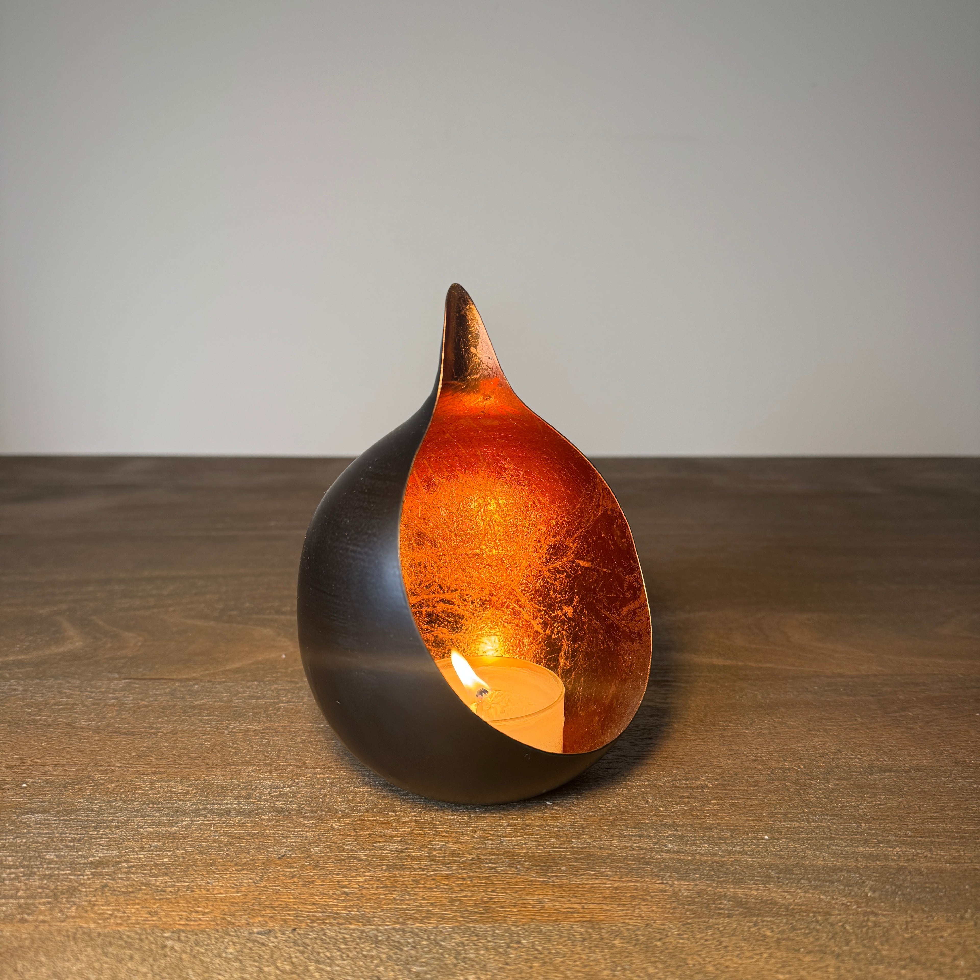 Azra Black & Copper Candle Holder