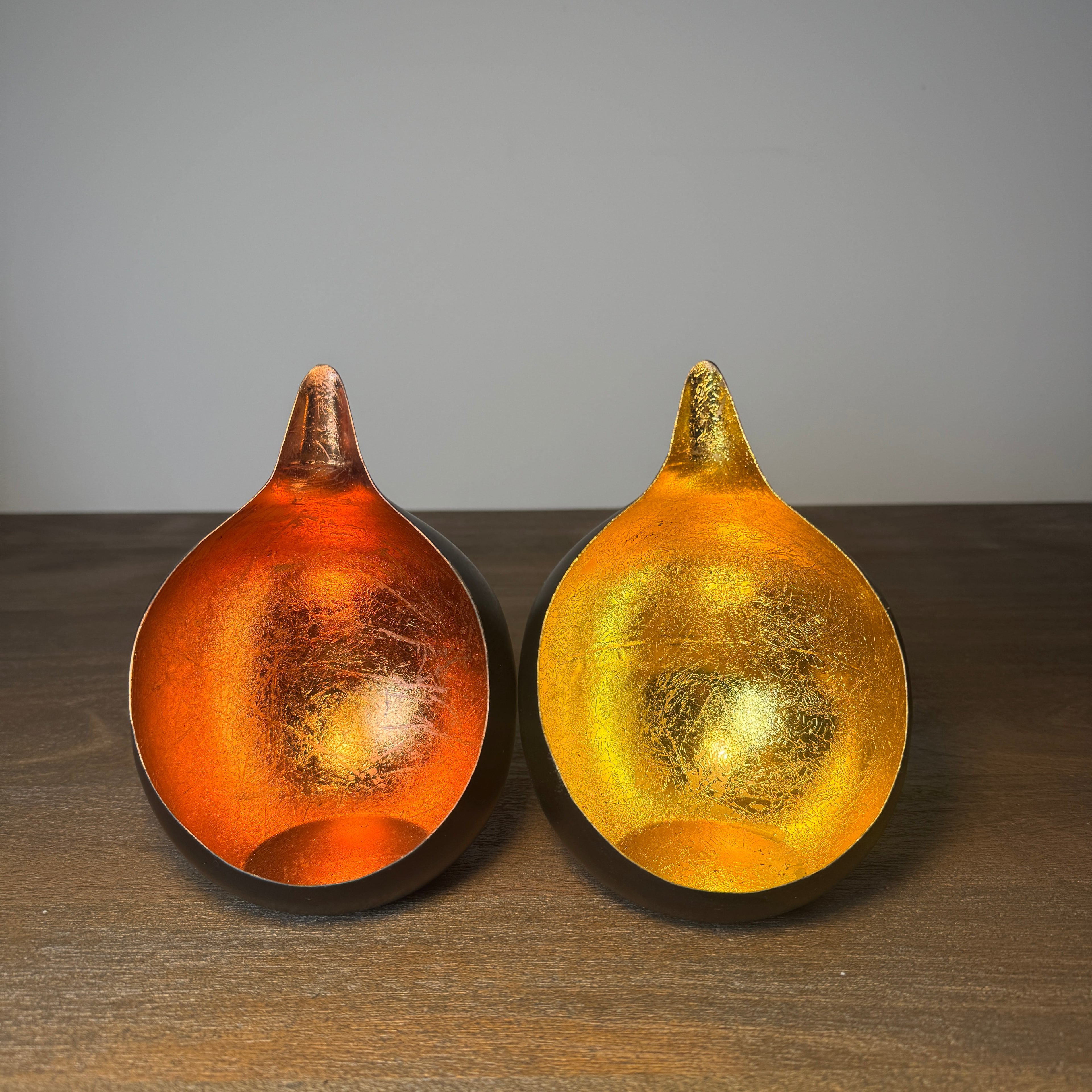 Azra Black & Copper Candle Holder