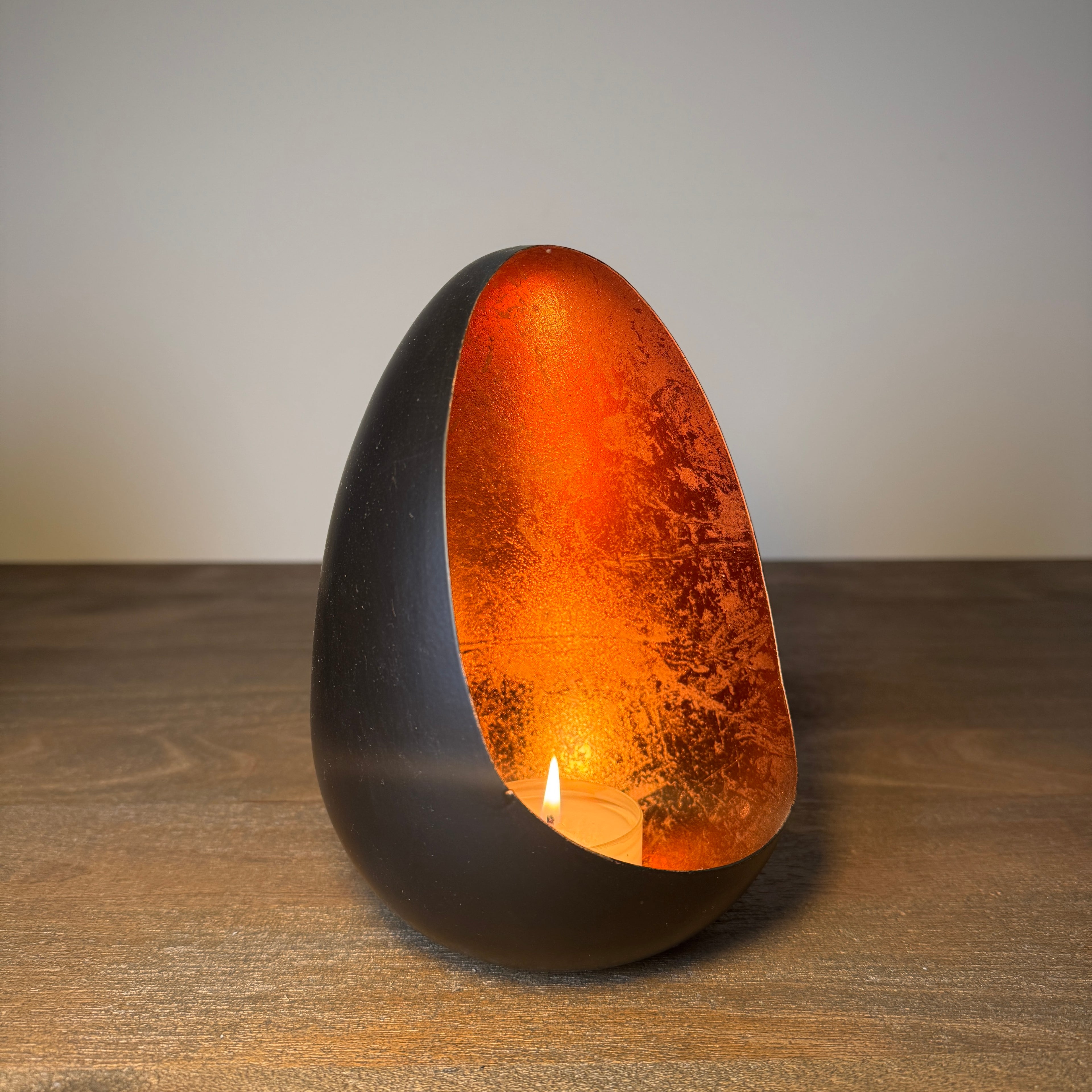 Akari Black & Copper Candle Holder