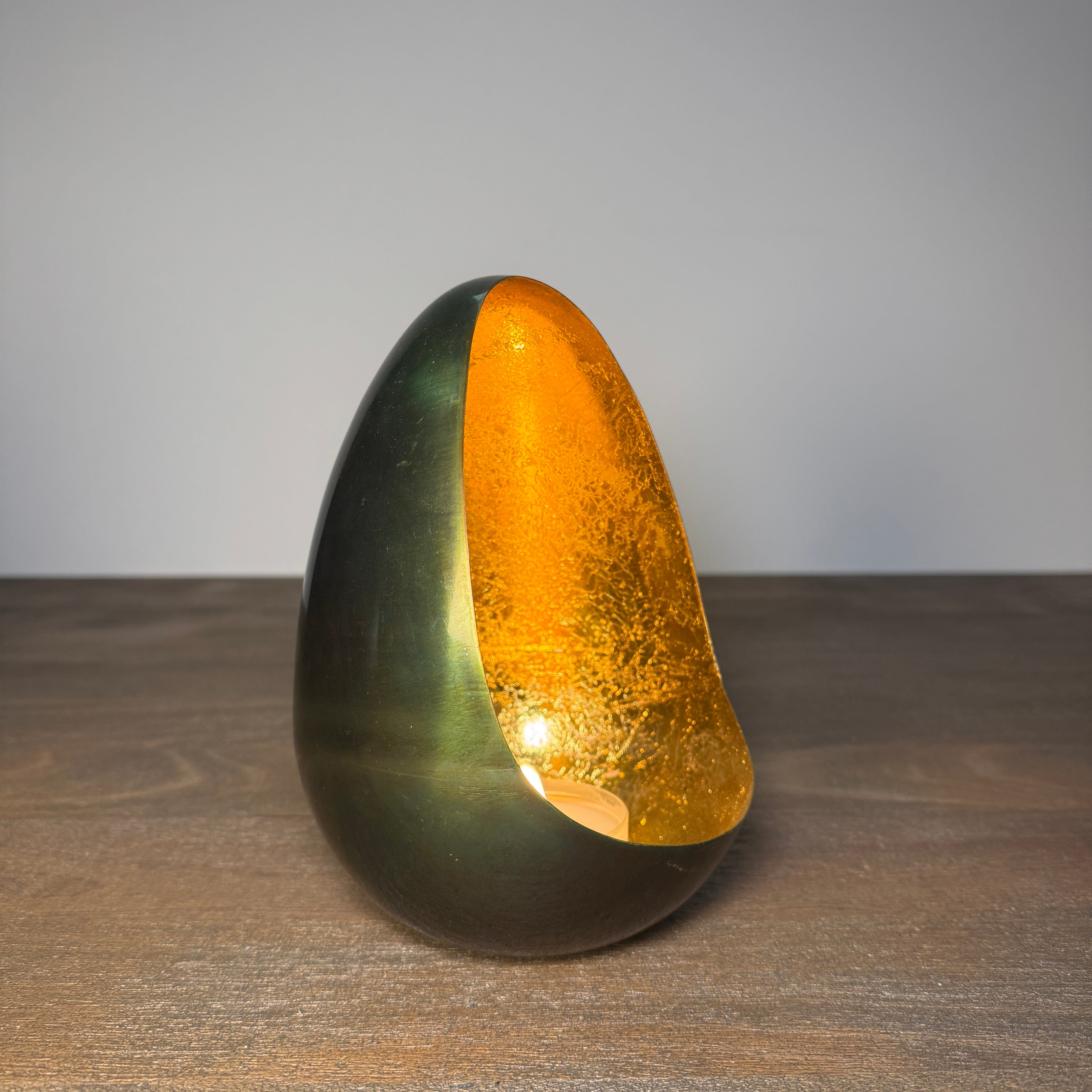 Akari Green & Gold Candle Holder