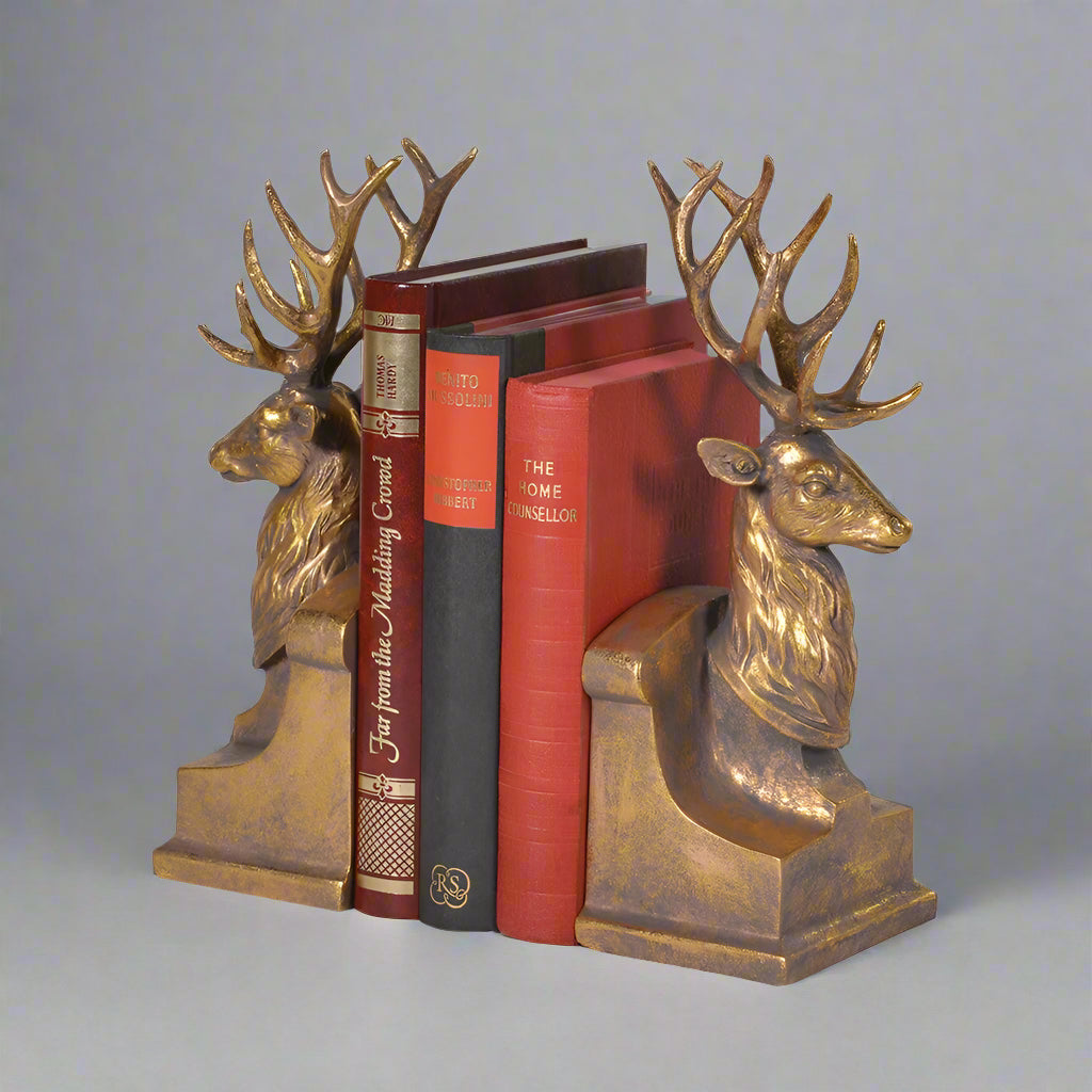 Stag Bookends