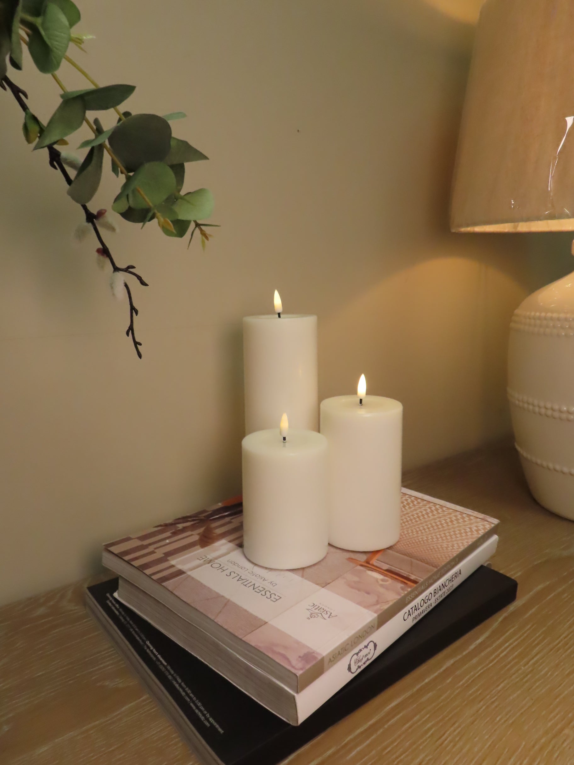 LED Candle 7.5 x 20cm - White