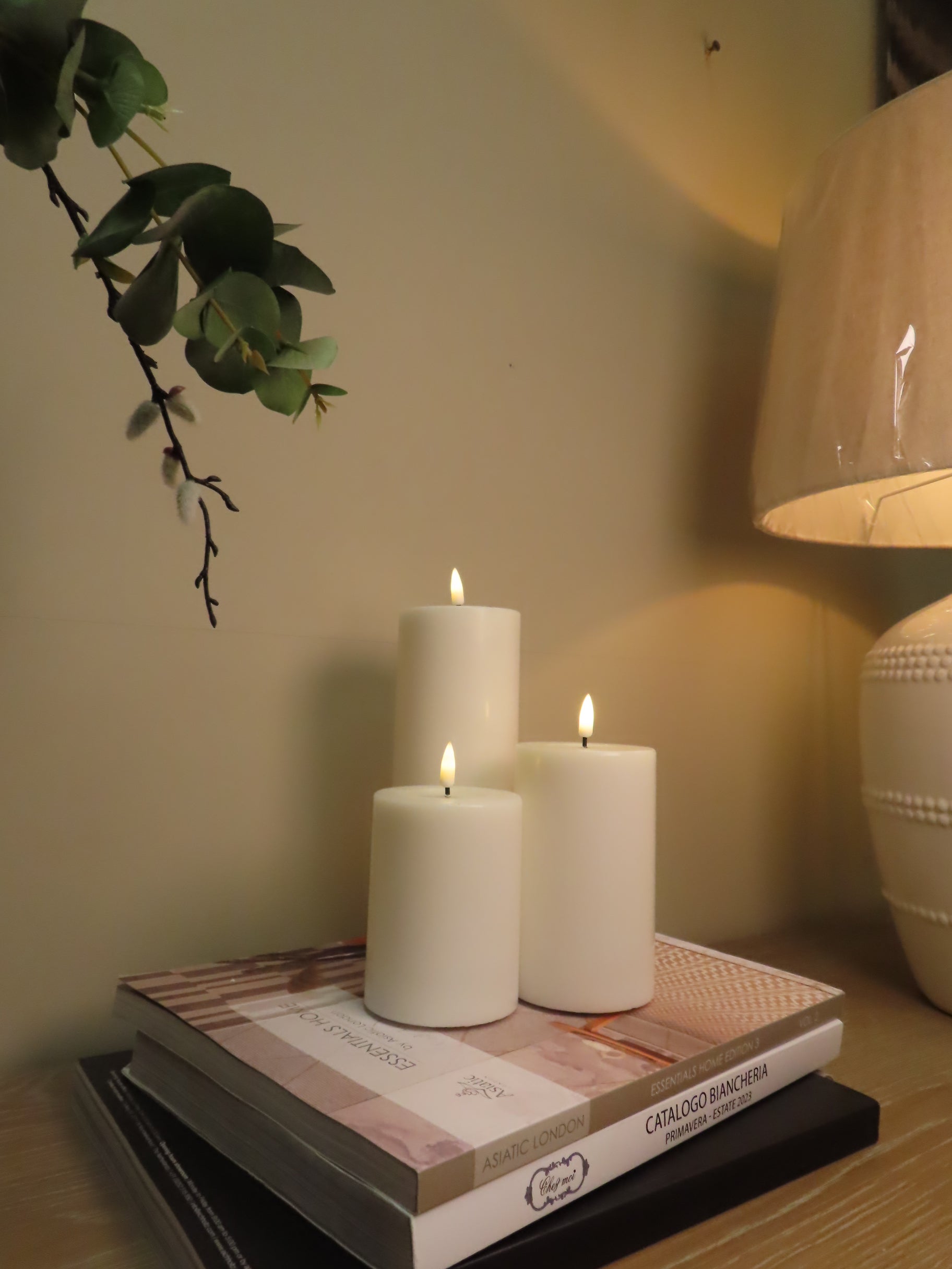 LED Candle 7.5 x 20cm - White