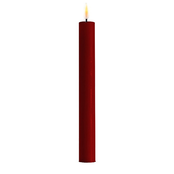Bordeaux LED Dinner Candle D: 2,2 * 24 cm (2 pcs.) (9,5 inch)