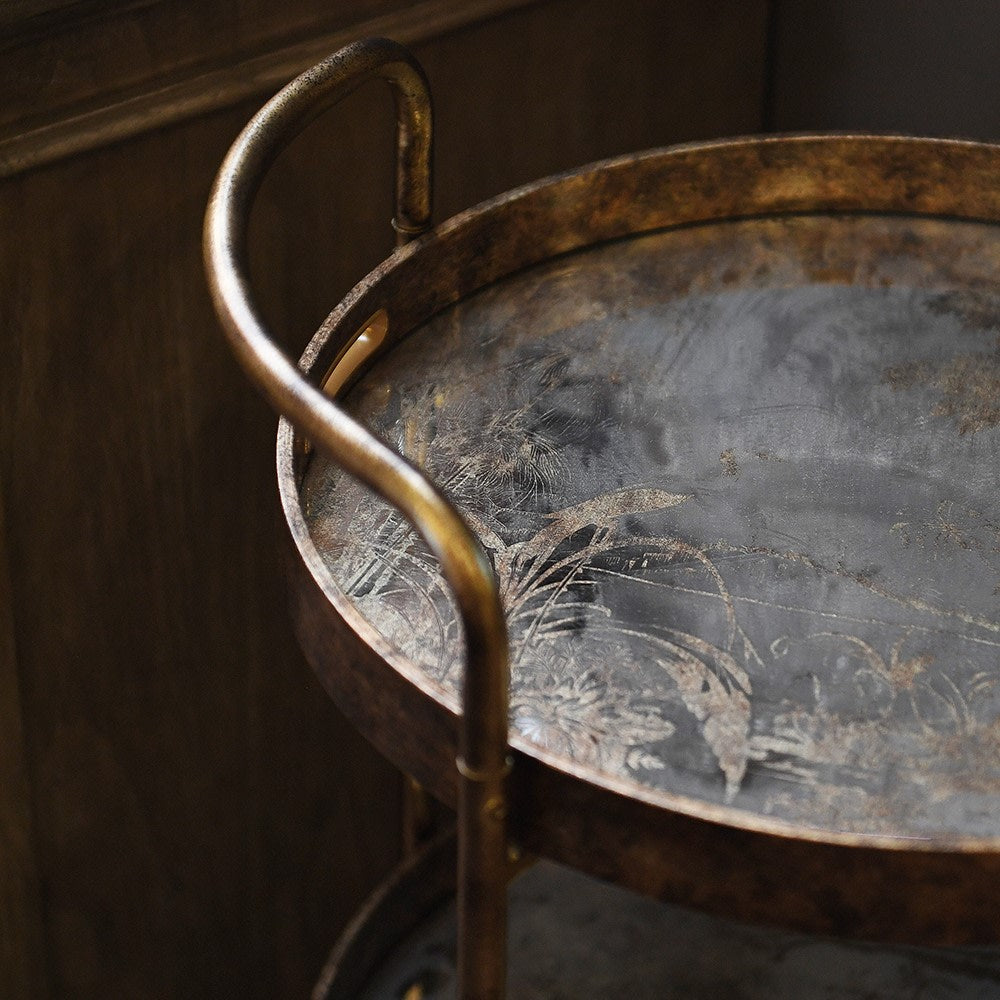 Antique Gold 3 Tier Trolley