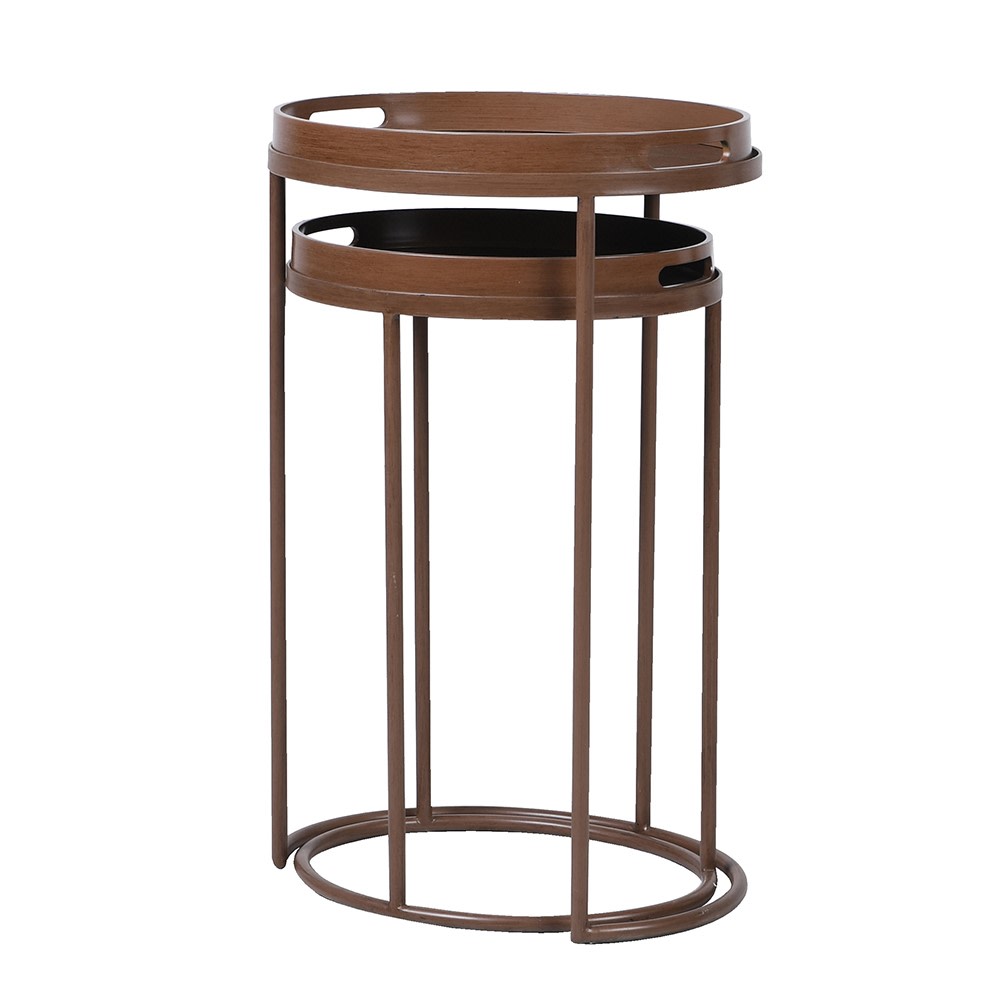 Nest Of 2 Misty Rust Tray Tables