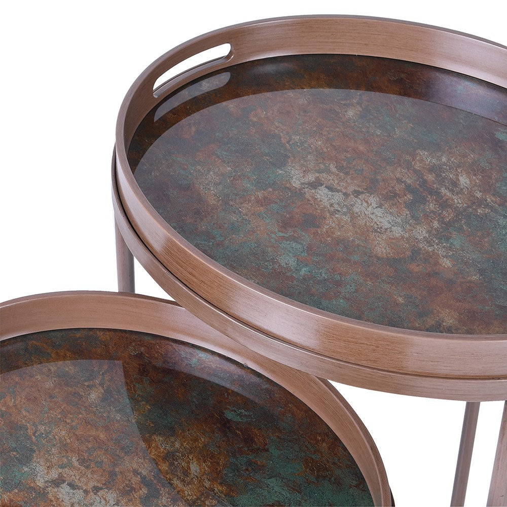 Nest Of 2 Misty Rust Tray Tables