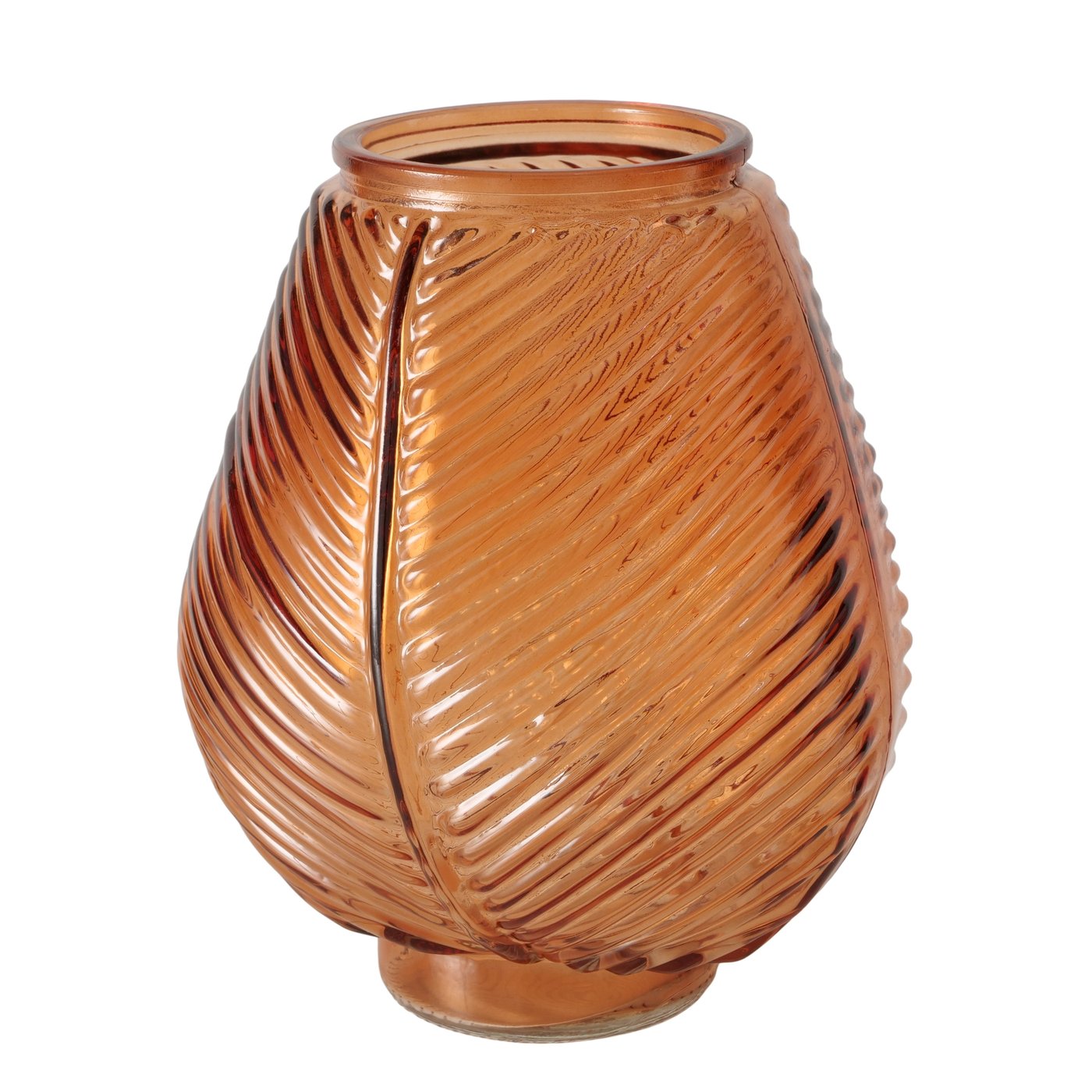 Ribbed Glass Vase