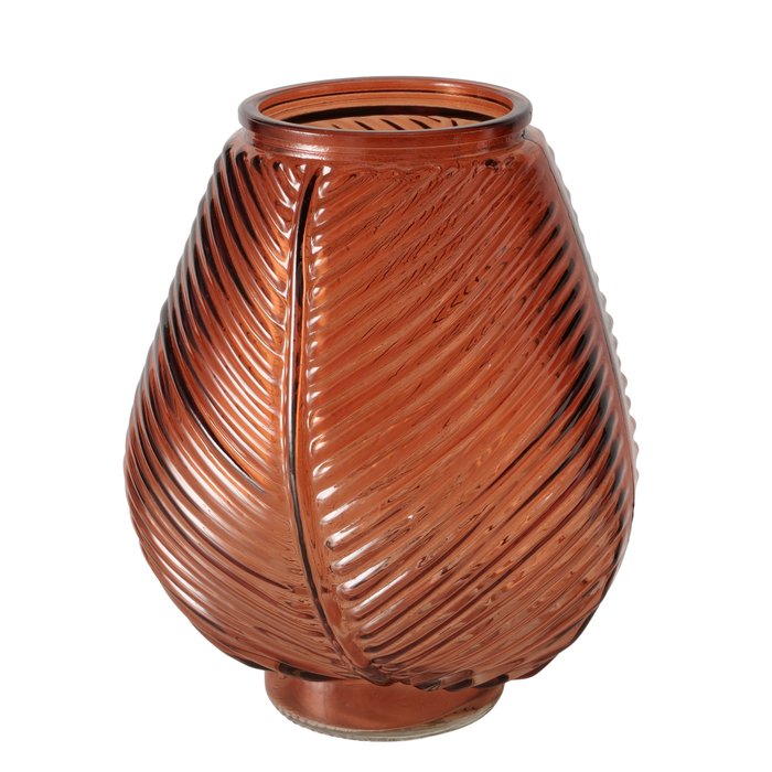 Ribbed Glass Vase