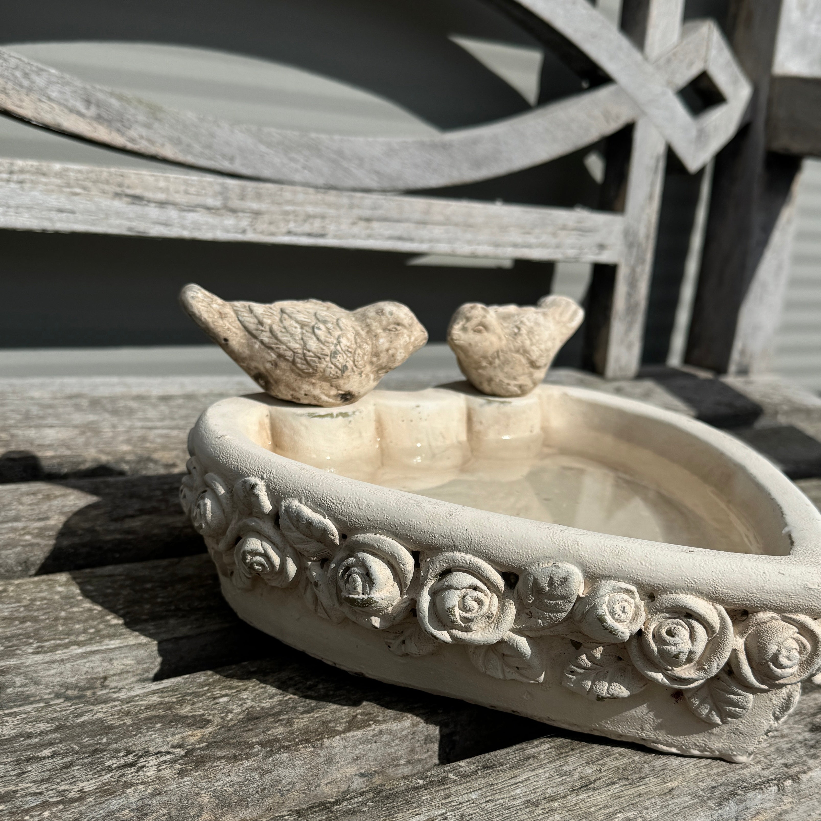 Heart Bird Feeder With Birds
