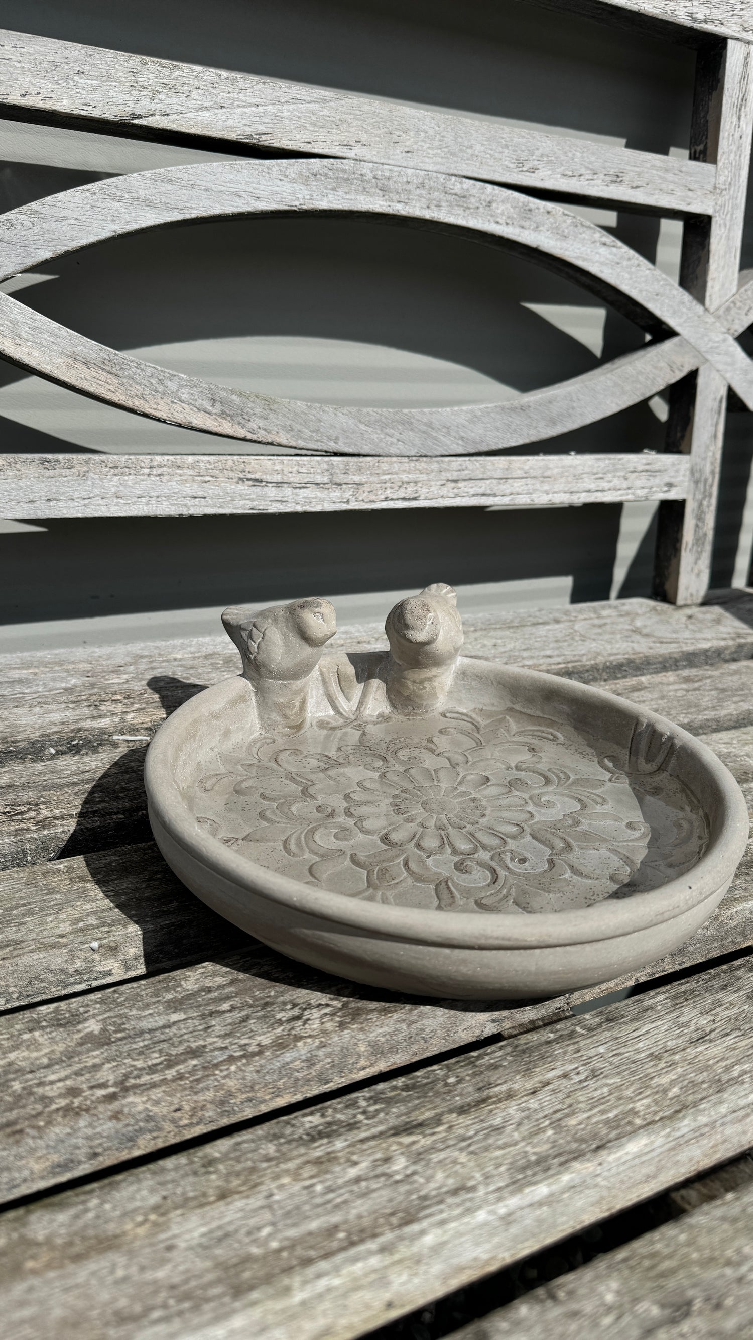 Round Bird Feeder With Birds On Top