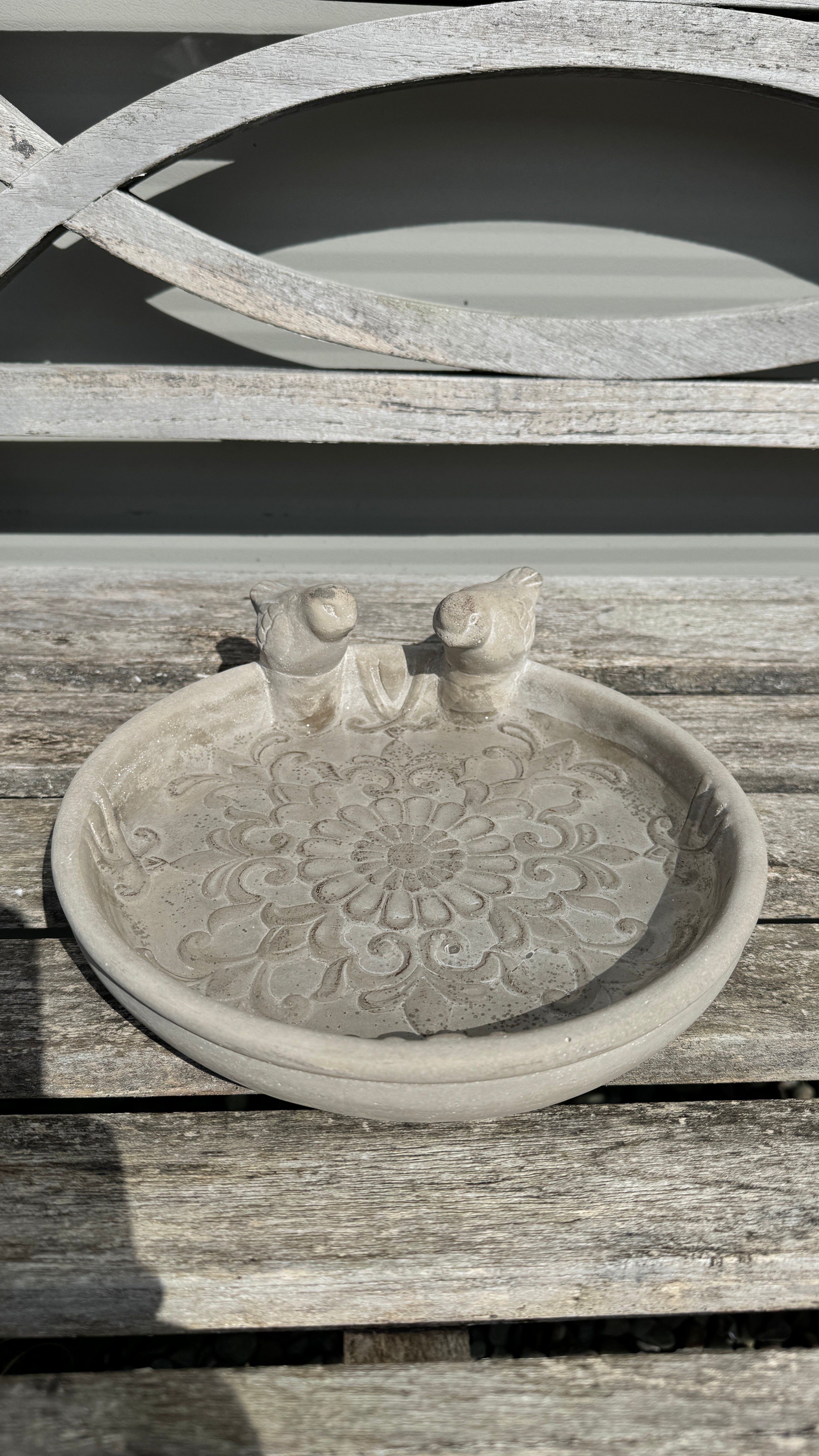 Round Bird Feeder With Birds On Top