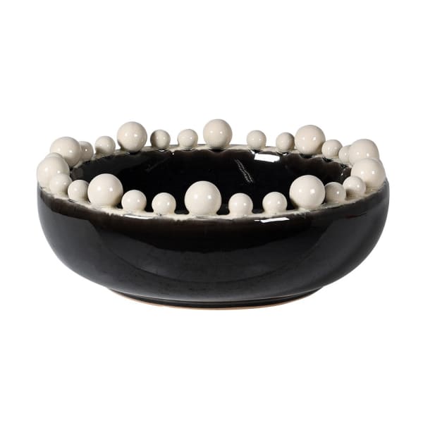 White Bobble Edged Bowl