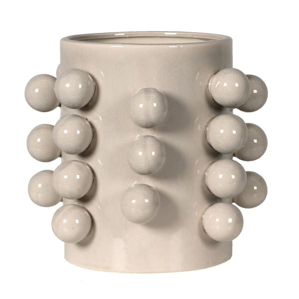 Cream Bobble Edged Pot