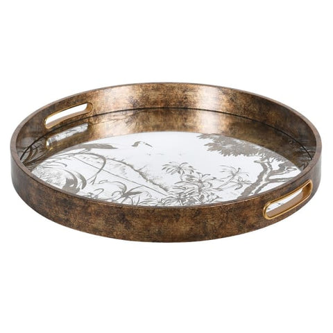 Antique Gold Grasses Tray